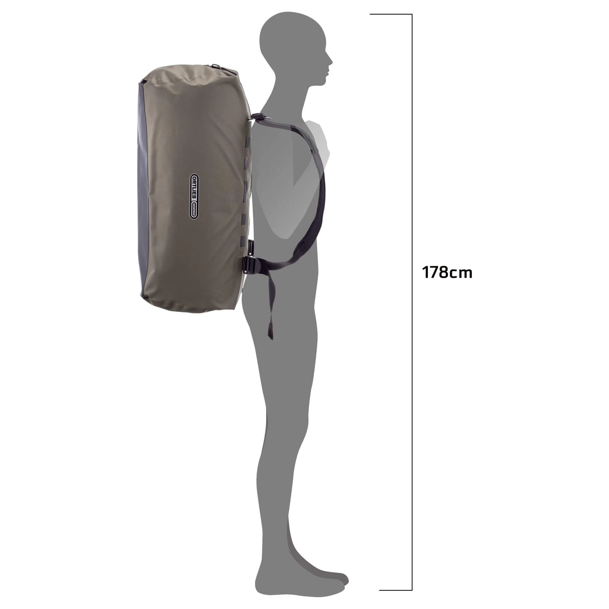 Ortlieb Duffle Lite 60 - Reisetasche/Reiserucksack 58 cm (dark sand) - Image 11