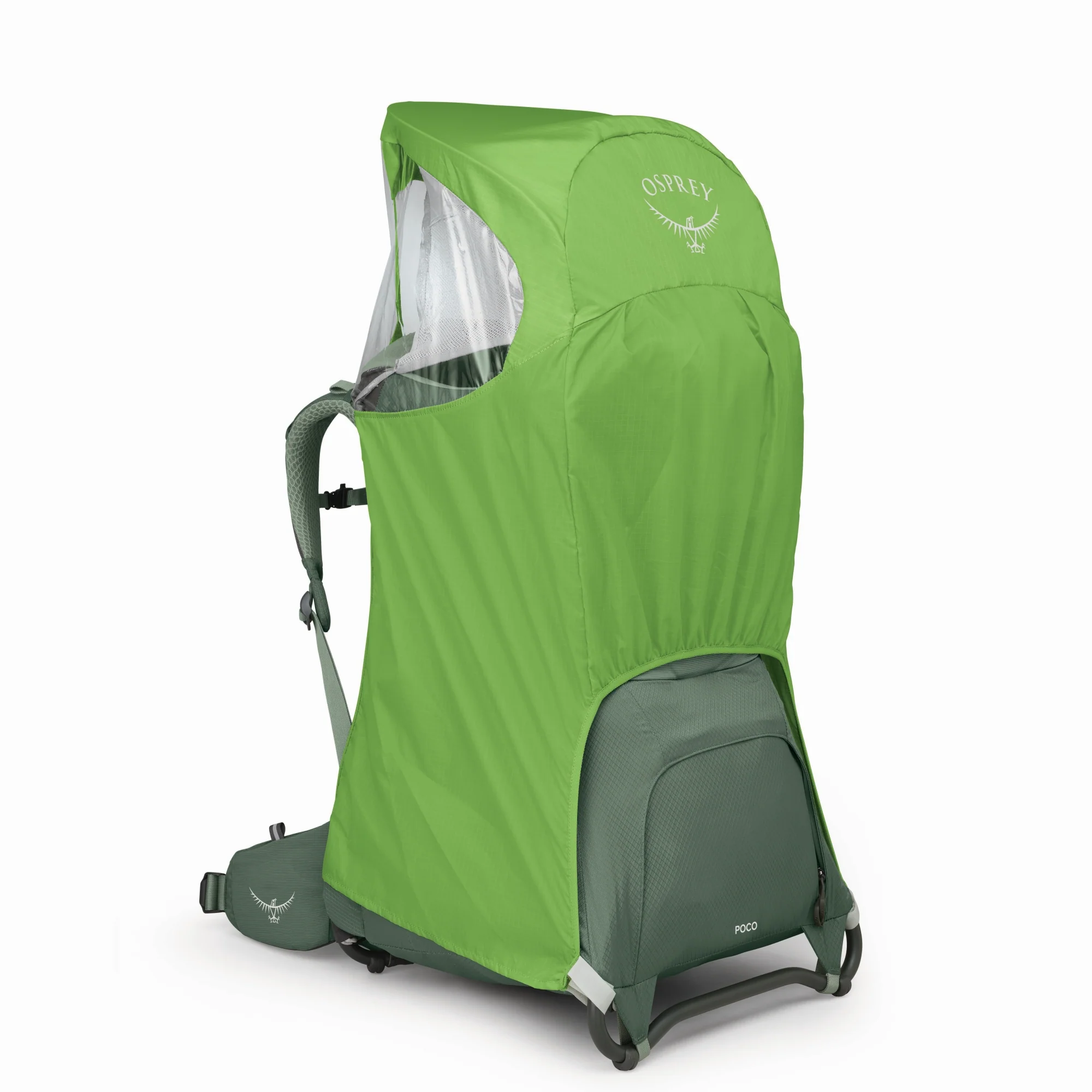 Osprey Poco Little Child Carrier + Raincover - Kindertrage (Kraxe) (koseret green) - Image 3