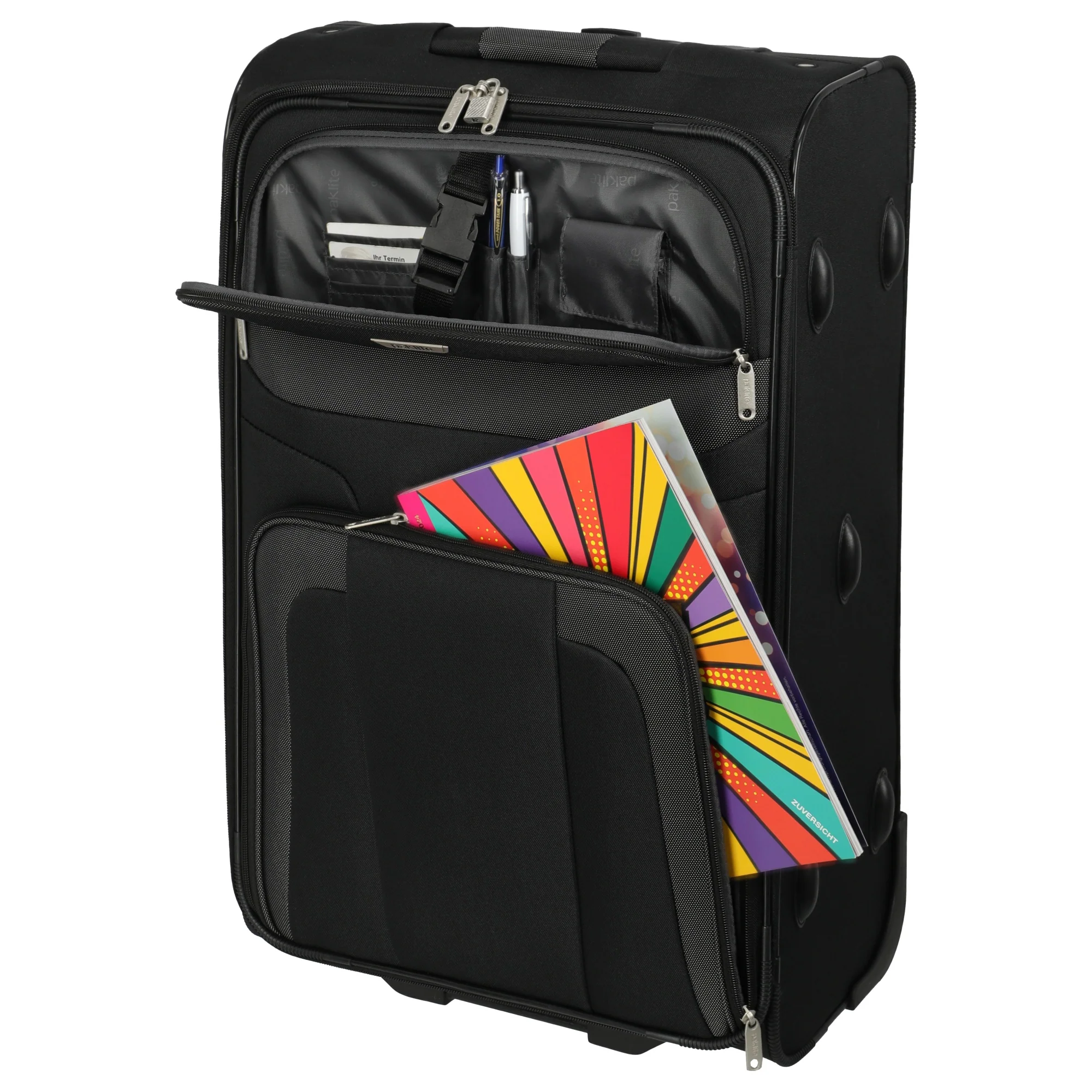 paklite Orlando - 2-Rollen-Trolley M 63 cm (schwarz) - Image 7