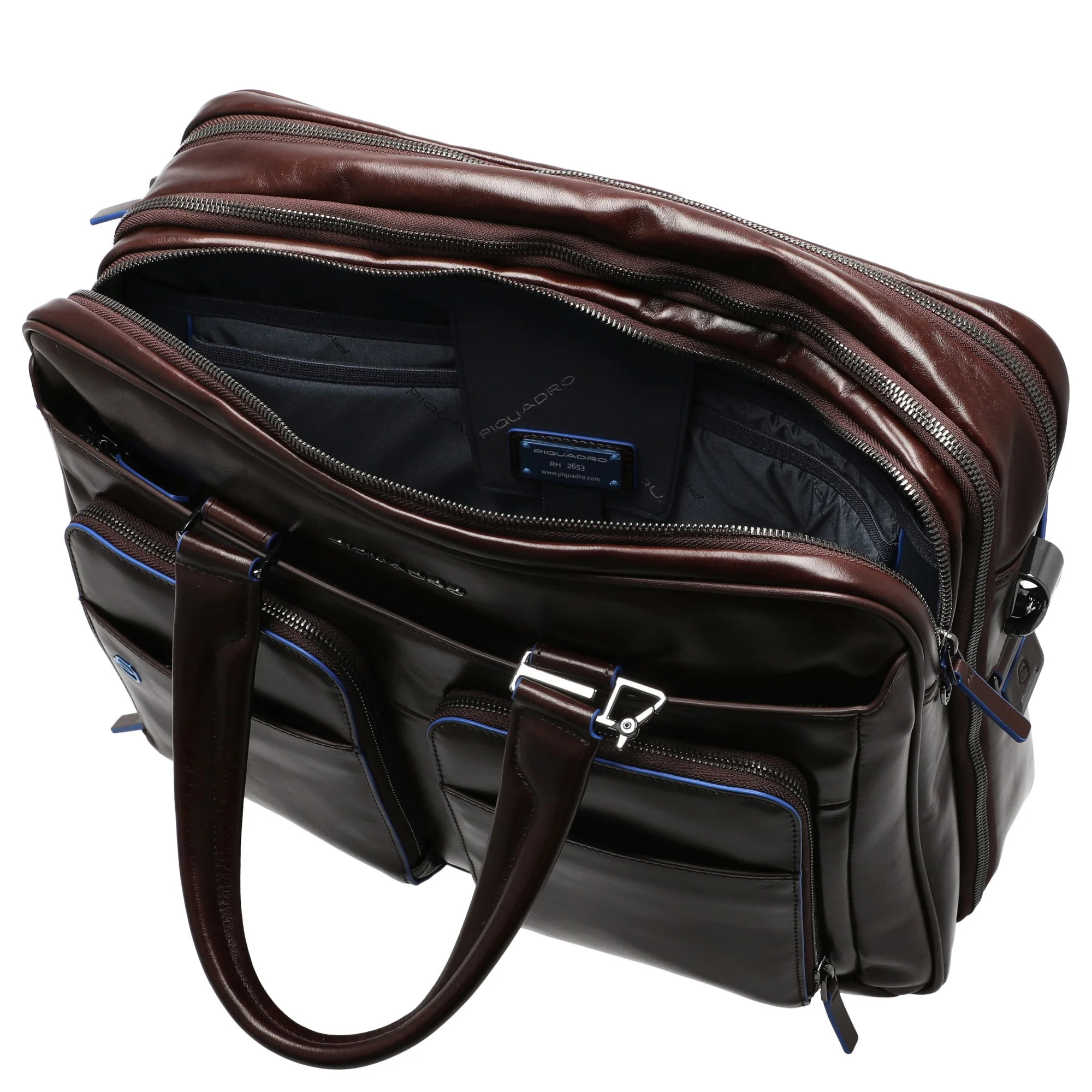 Piquadro Blue Square - Aktentasche 15" 41 cm erw. (mahogany) - Image 7