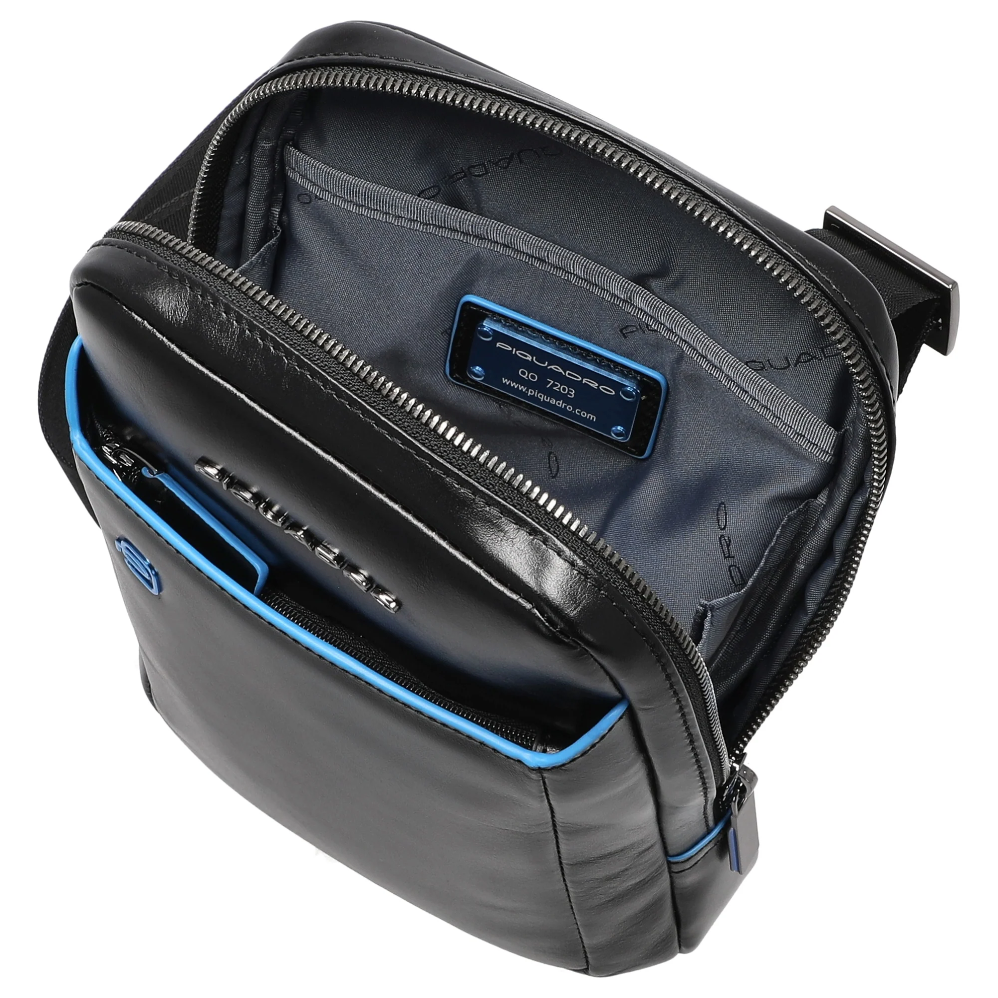 Piquadro Blue Square - Umhängetasche 22 cm (black) - Image 6