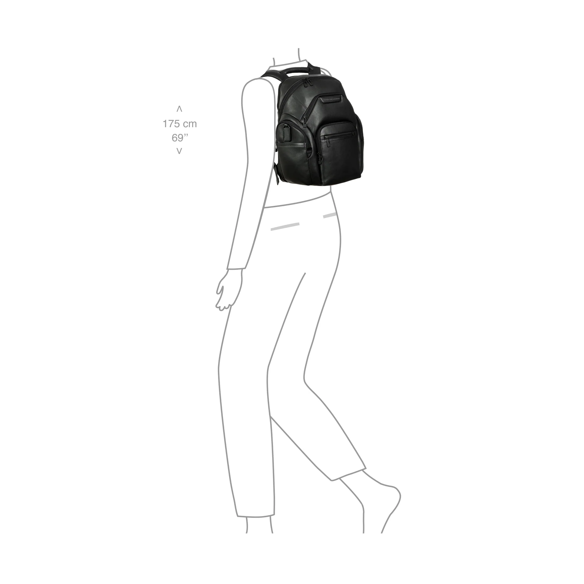 Porsche Design Roadster Evo - Rucksack L 17" 34 cm (black) - Image 7