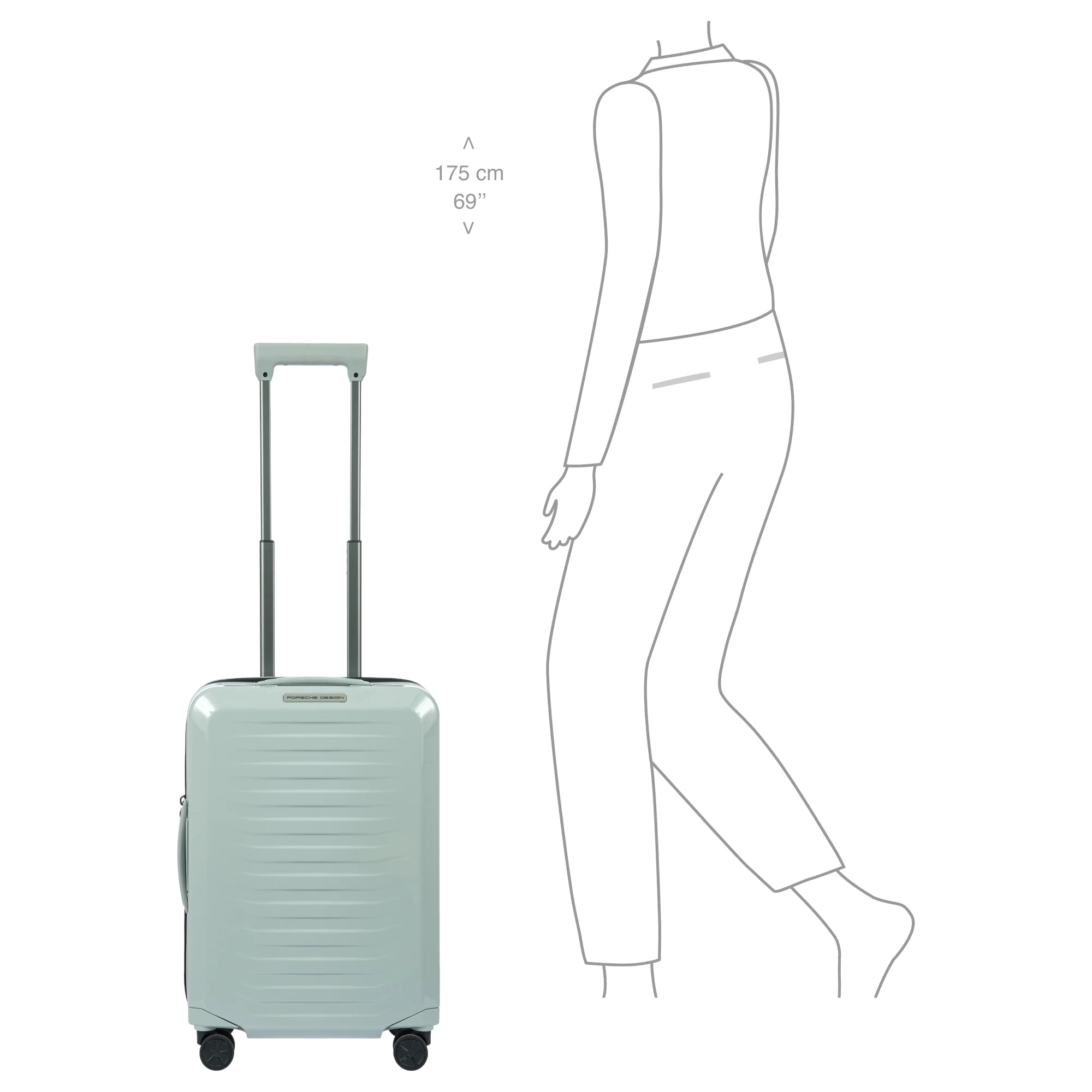 Porsche Design Roadster Hardcase - 4-Rollen-Kabinentrolley S 55 cm (chalk shiny) - Image 7