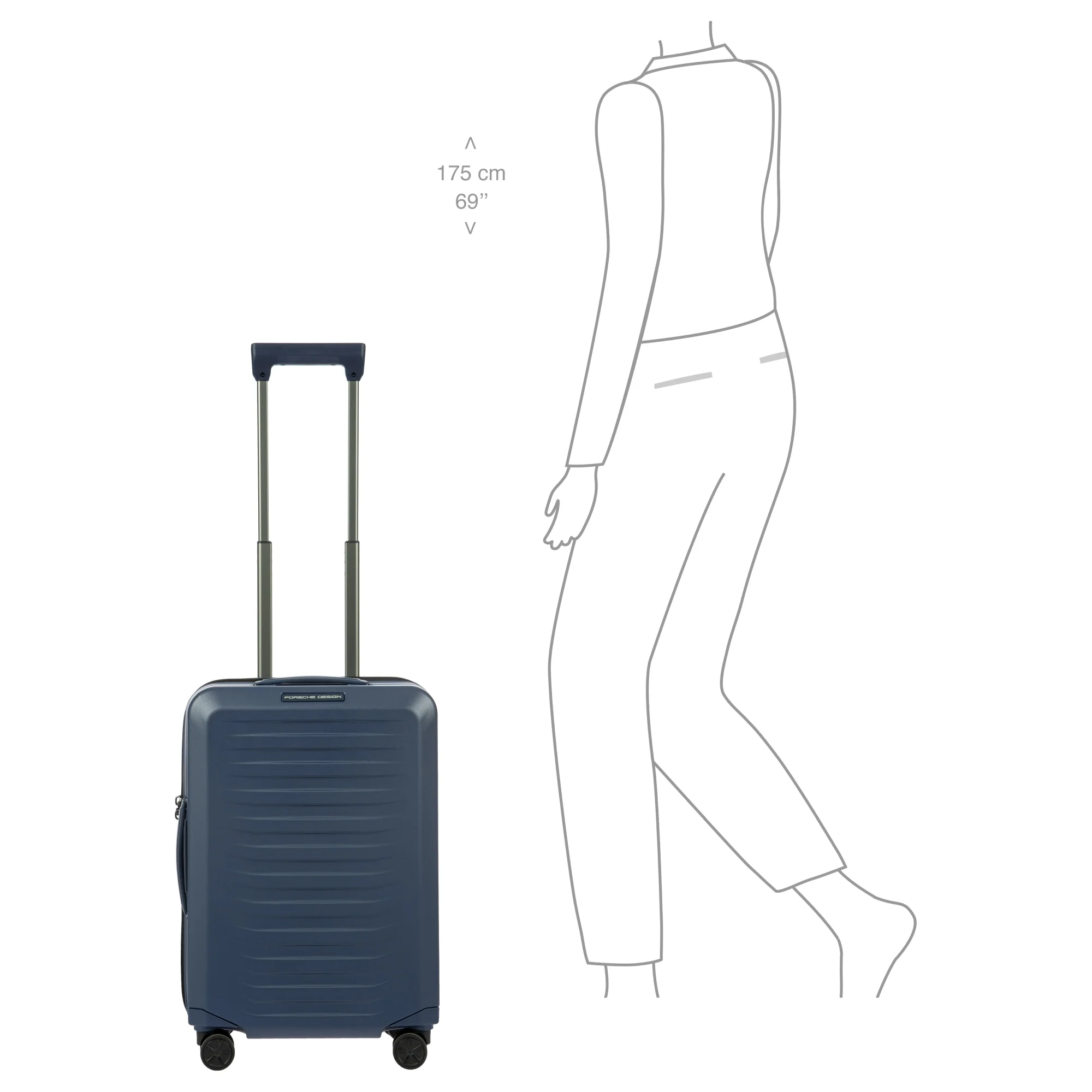 Porsche Design Roadster Hardcase - 4-Rollen-Kabinentrolley S 55 cm (dark blue) - Image 6