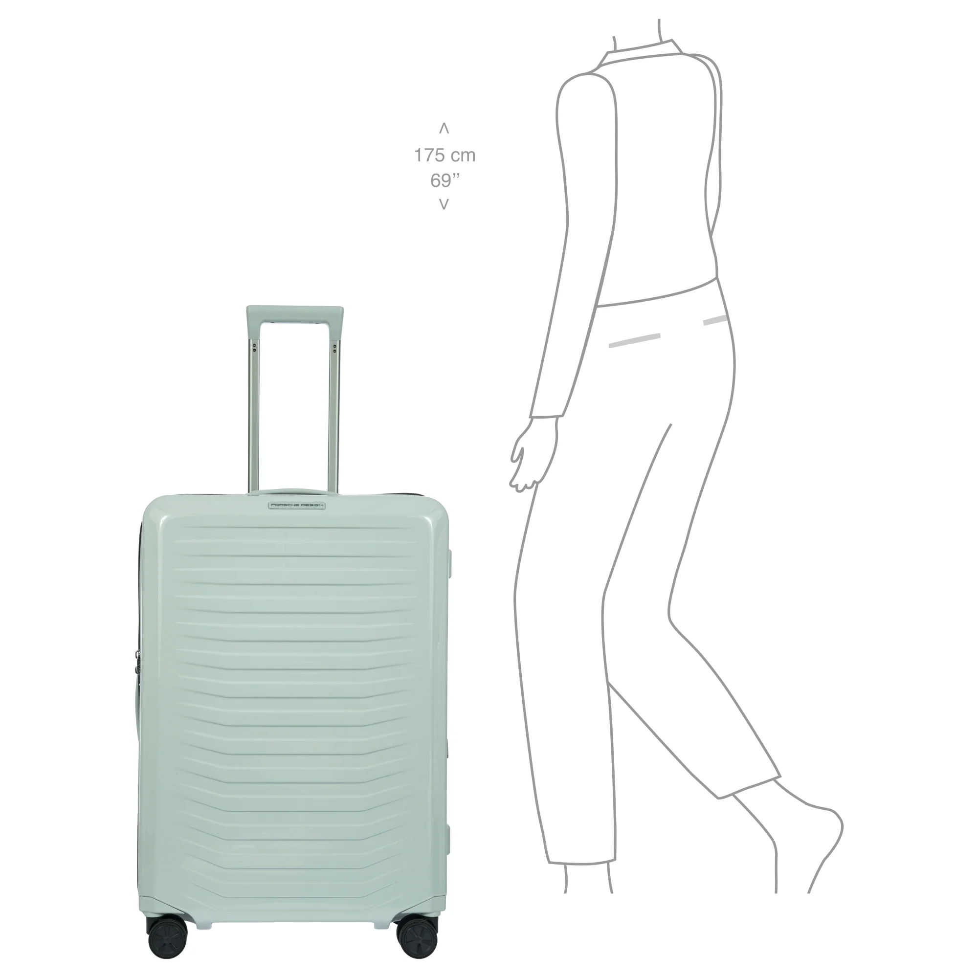 Porsche Design Roadster Hardcase - 4-Rollen-Trolley L 75 cm erw. (chalk shiny) - Image 8