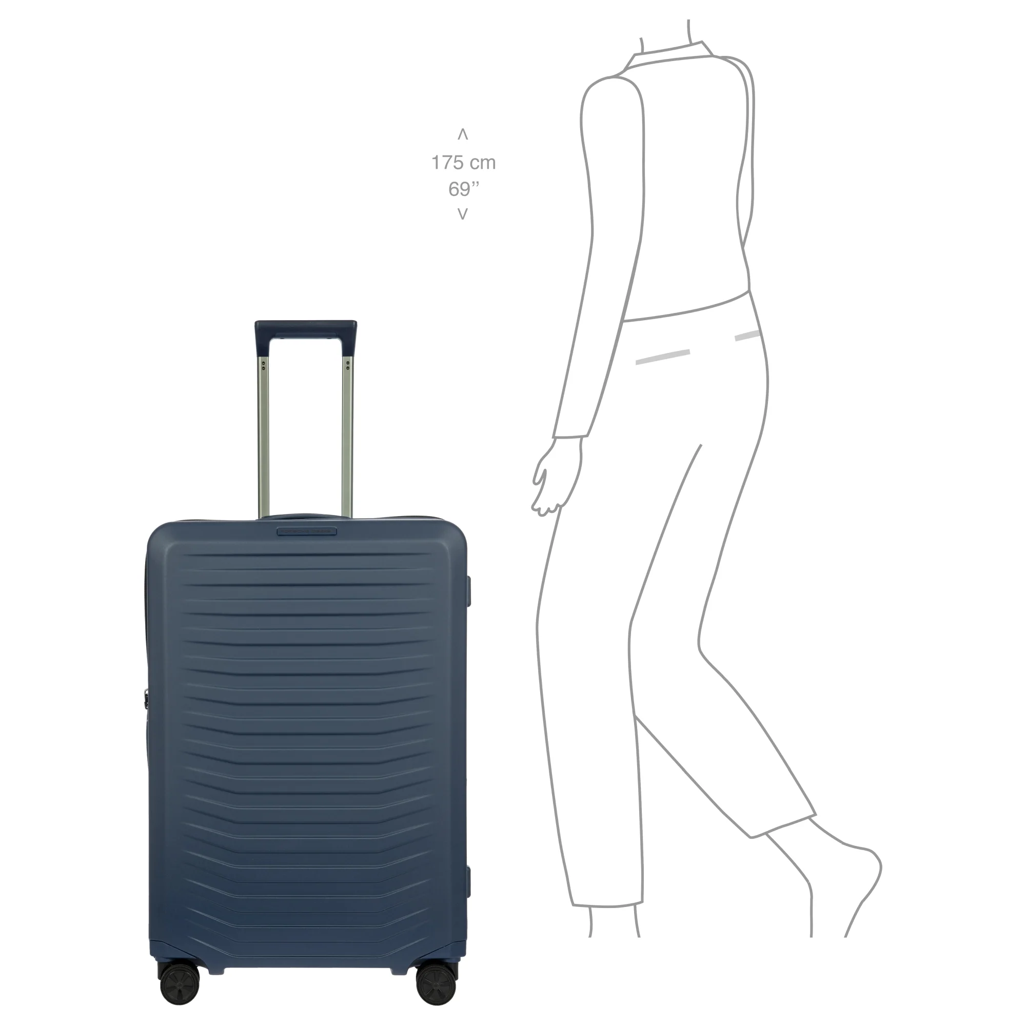 Porsche Design Roadster Hardcase - 4-Rollen-Trolley XL 83 cm erw. (dark blue) - Image 8