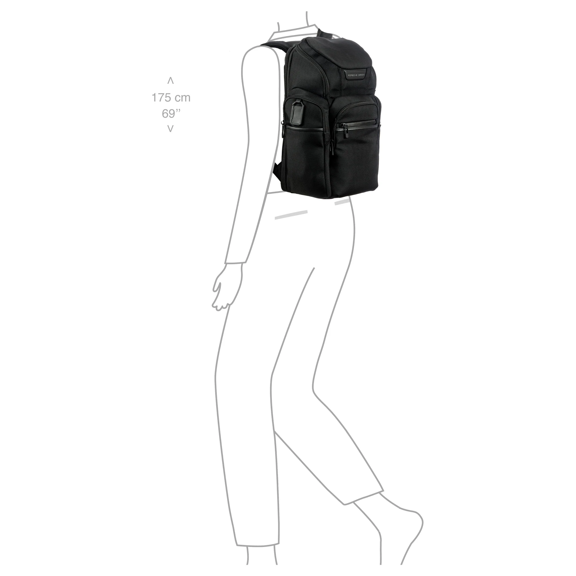 Porsche Design Roadster Nylon Evo - Rucksack M 15.6" 41 cm (black) - Image 9