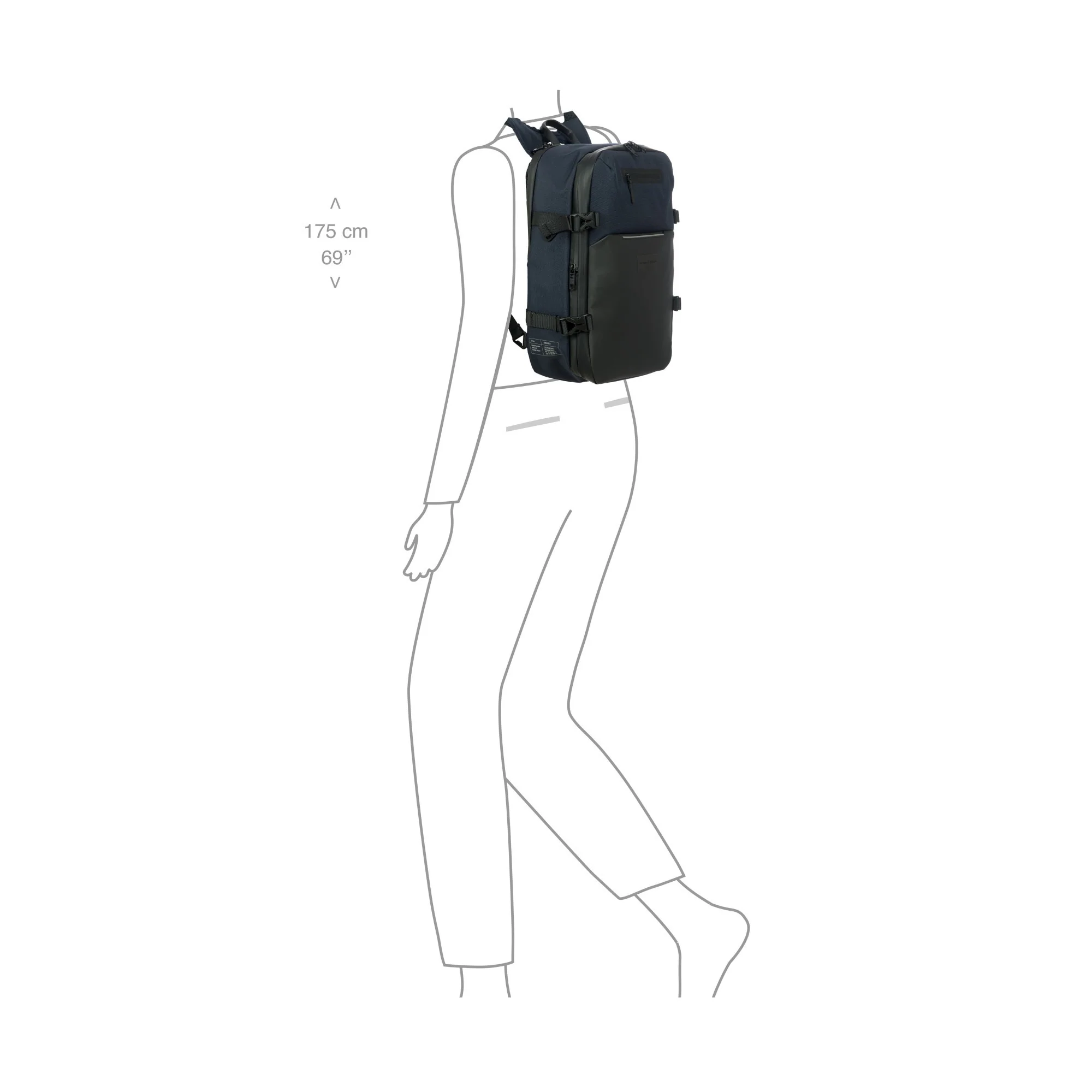Porsche Design Urban Eco - Reiserucksack 15" 42 cm erw. USB (dark blue) - Image 6