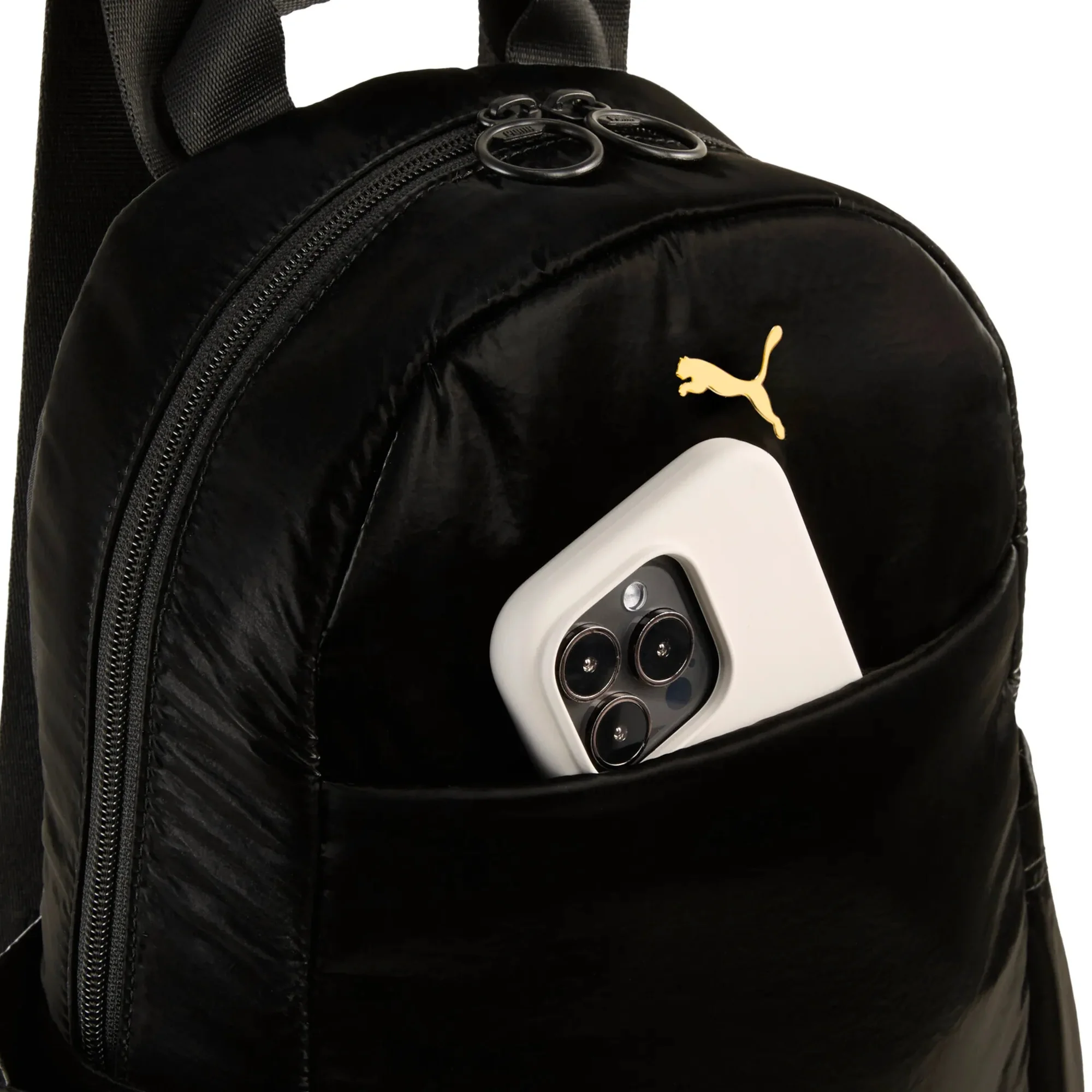 Puma UP - Rucksack Small 37 cm (black-metallic gold logo) - Image 4