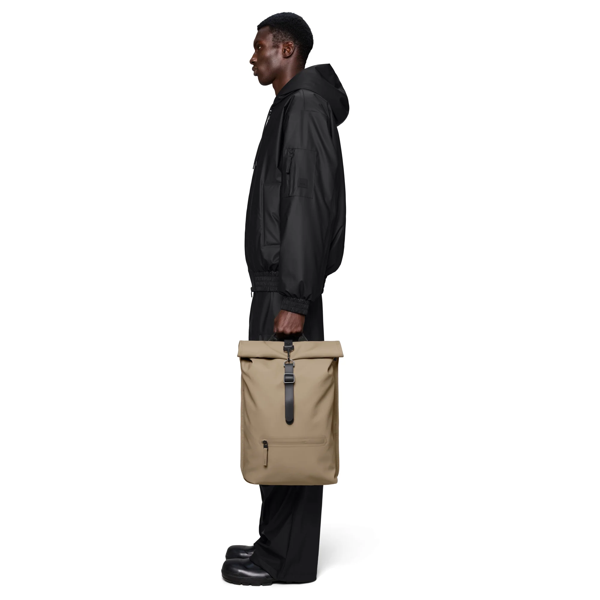 Rains Rolltop - Rucksack 16" 48 cm (beige) - Image 5
