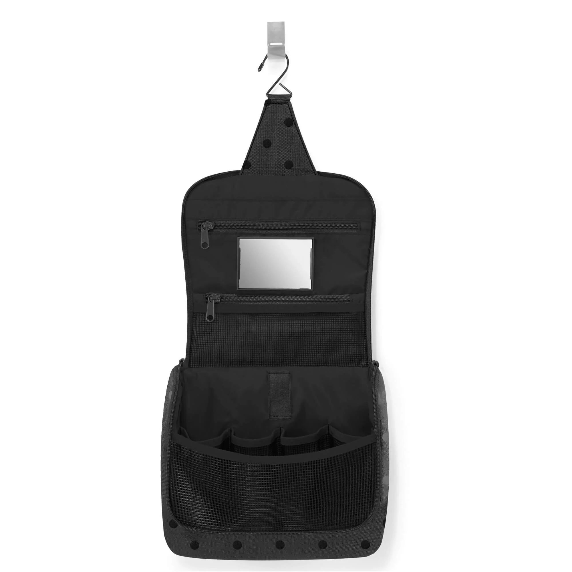 reisenthel cosmetics toiletbag - Kulturbeutel 20 cm (glossy dots black) - Image 3