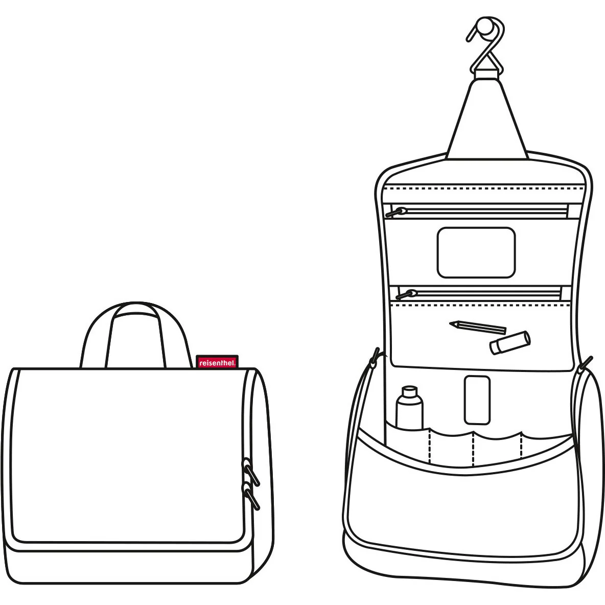 reisenthel cosmetics toiletbag - Kulturbeutel 20 cm (twist silver) - Image 4