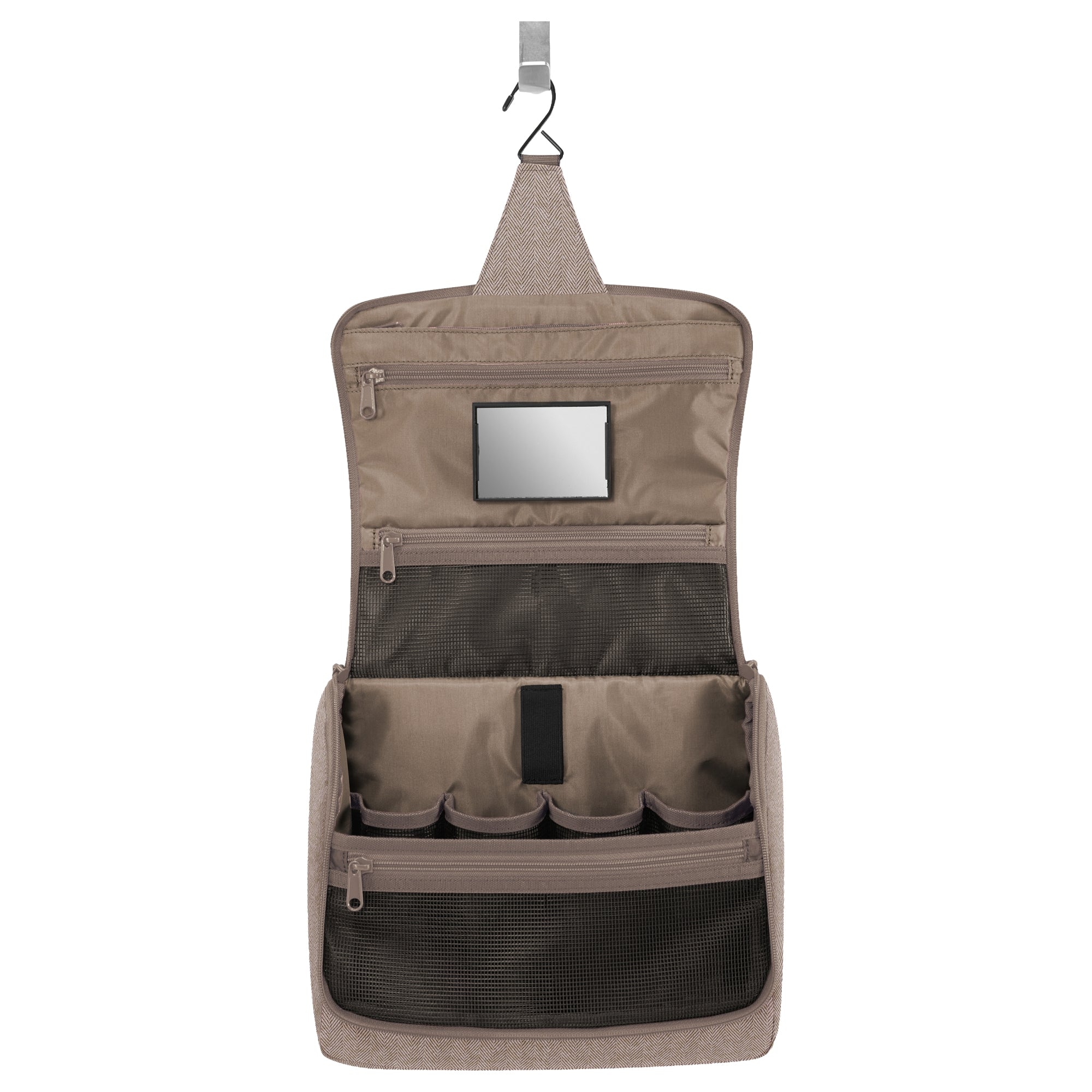 reisenthel cosmetics toiletbag XL - Kulturbeutel 28 cm (herringbone mokka) - Image 3
