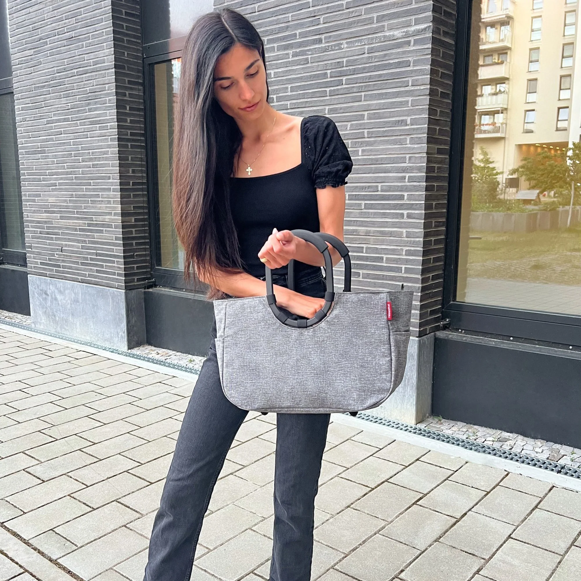 reisenthel loopshopper M / Shopper 40 cm (frame twist silver) - Image 6