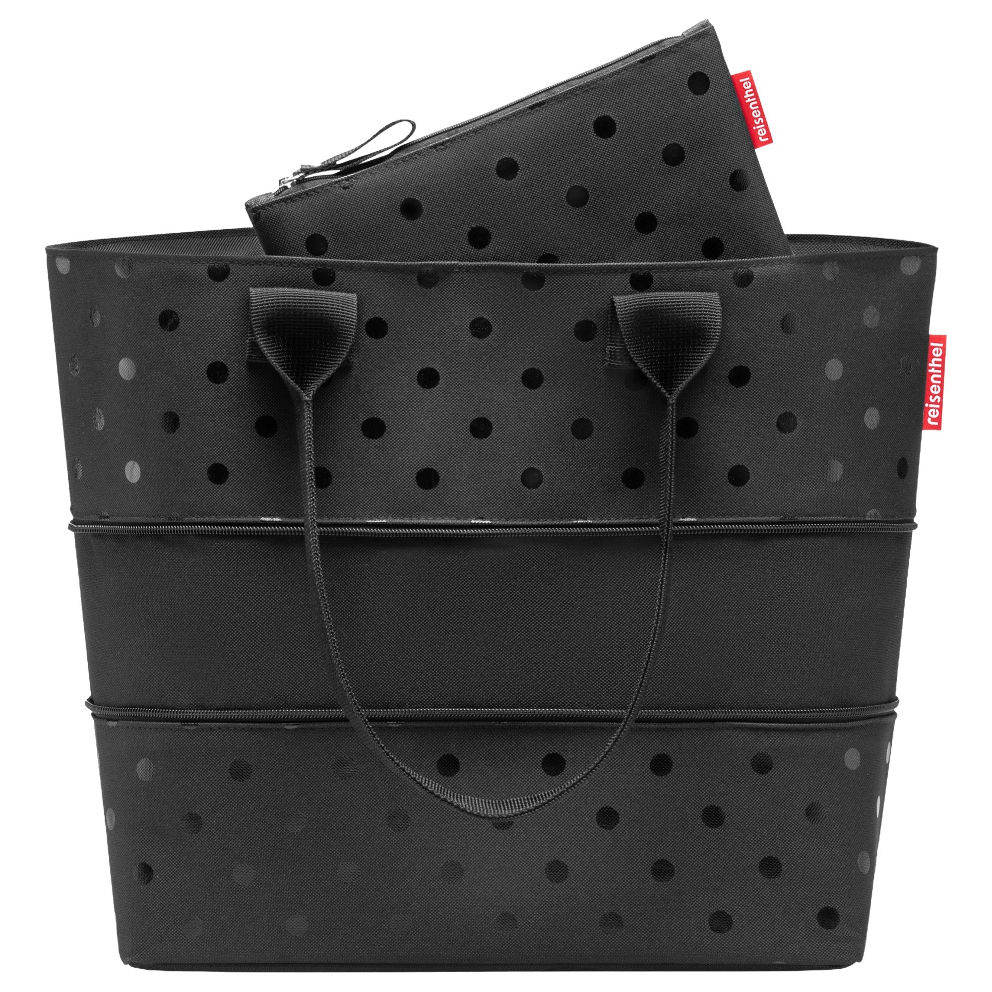 reisenthel shopper e1 - Geschenkset 2 tlg. (glossy dots black) - Image 2