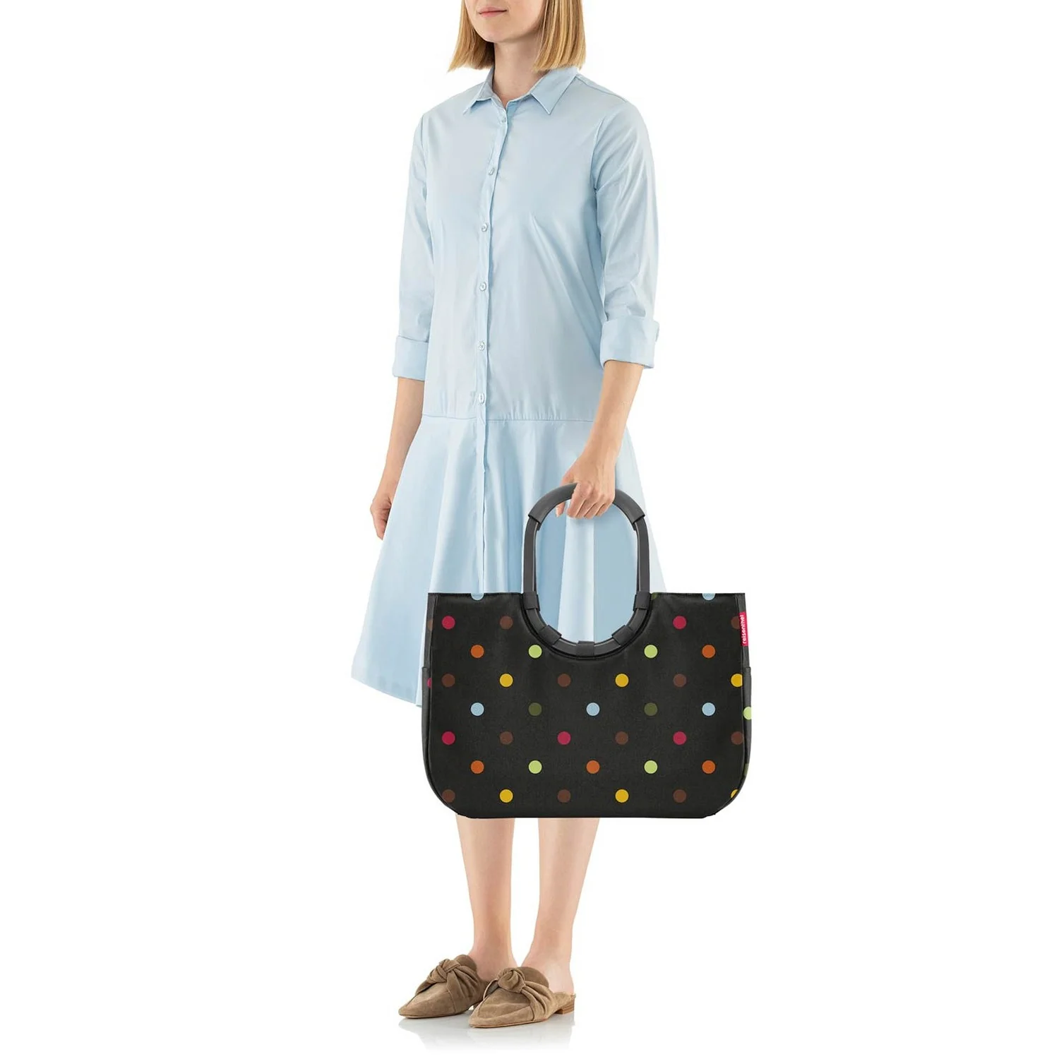 reisenthel shopping loopshopper L - Einkaufstasche mit Bügel 46 cm (frame dots) - Image 3