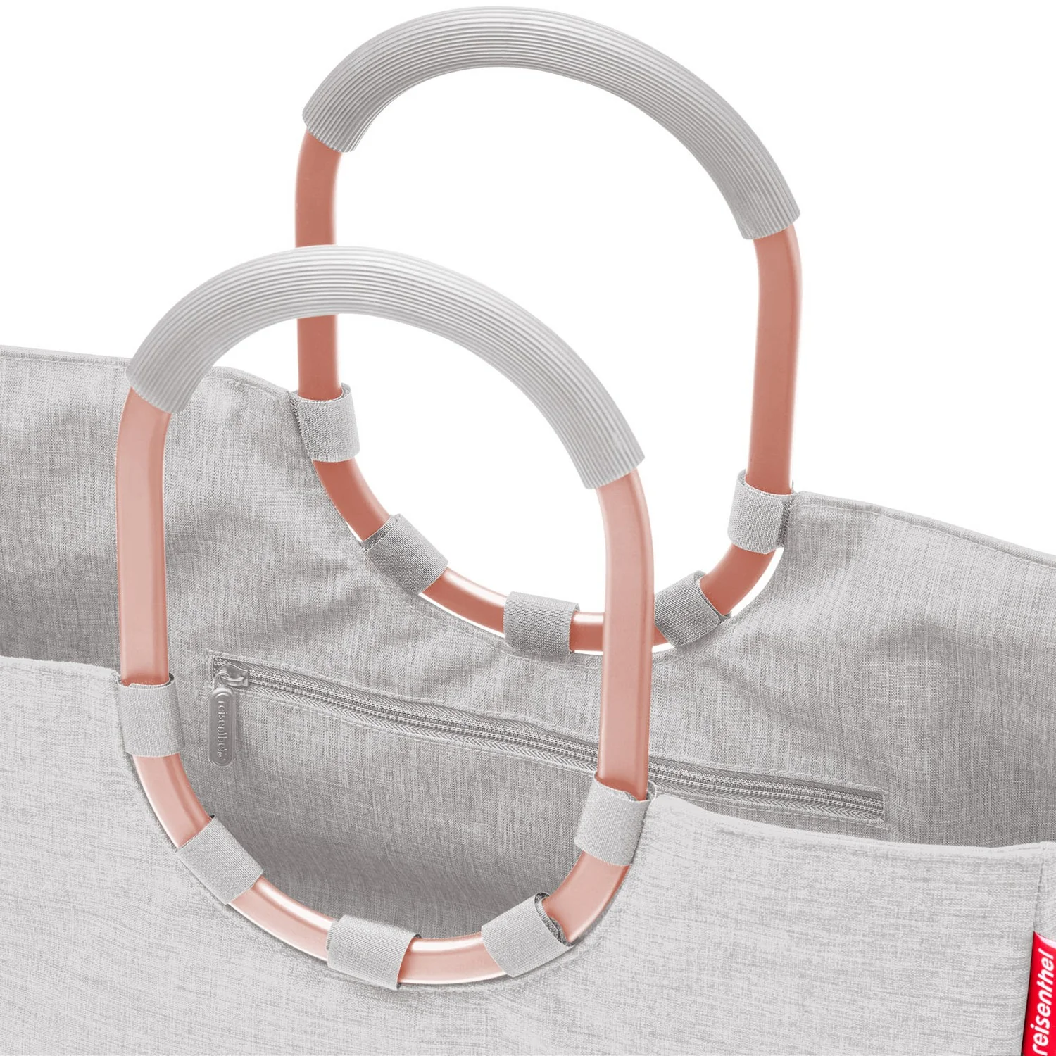 reisenthel shopping loopshopper L - Einkaufstasche mit Bügel 46 cm (frame twist sky rose) - Image 2