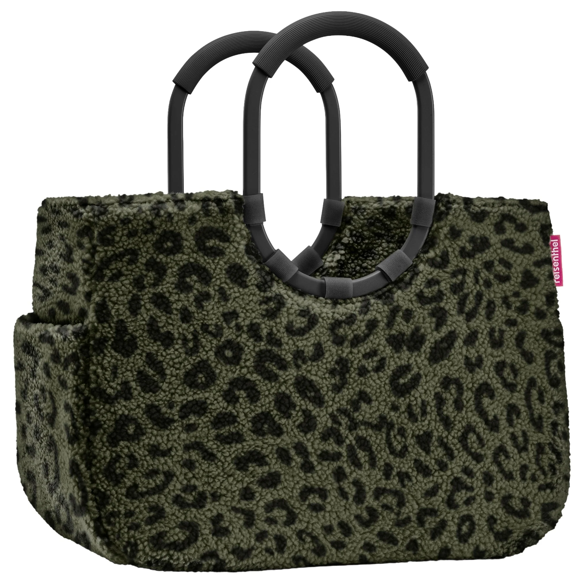 reisenthel shopping loopshopper L - Einkaufstasche mit Bügel 46 cm (teddy leo olive) - Image 2