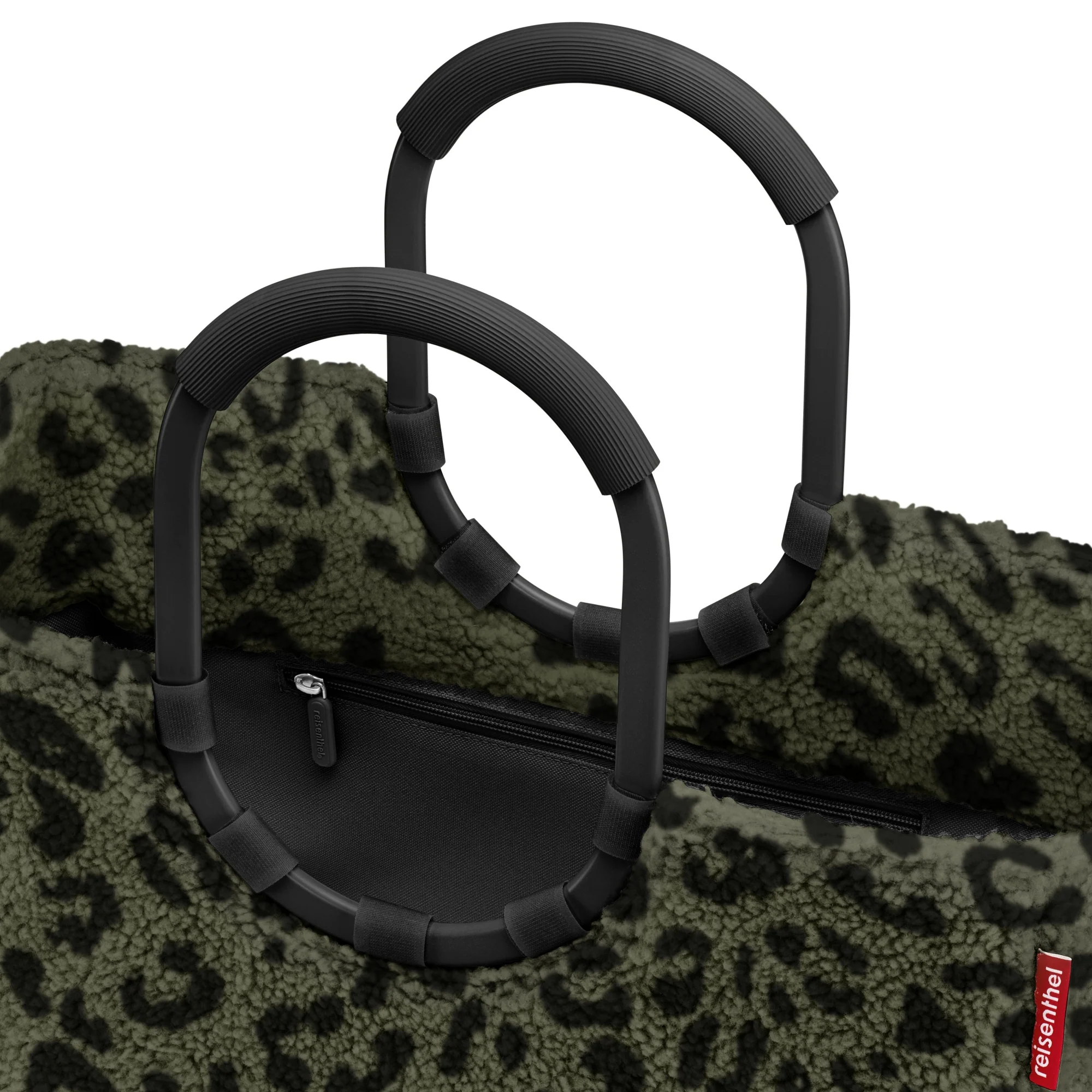 reisenthel shopping loopshopper L - Einkaufstasche mit Bügel 46 cm (teddy leo olive) - Image 3