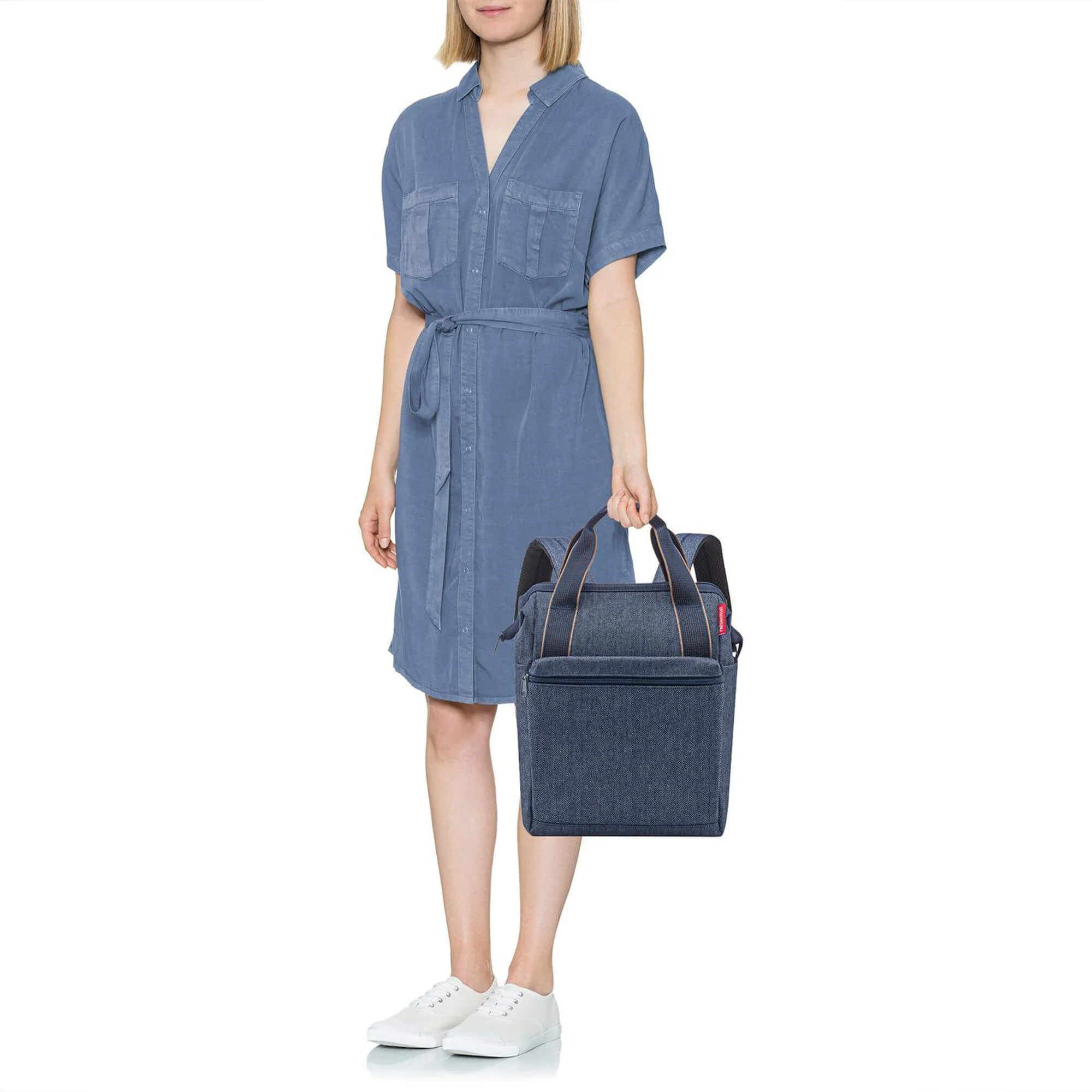 reisenthel travelling allrounder R - Rucksack 40 cm (herringbone dark blue) - Image 4