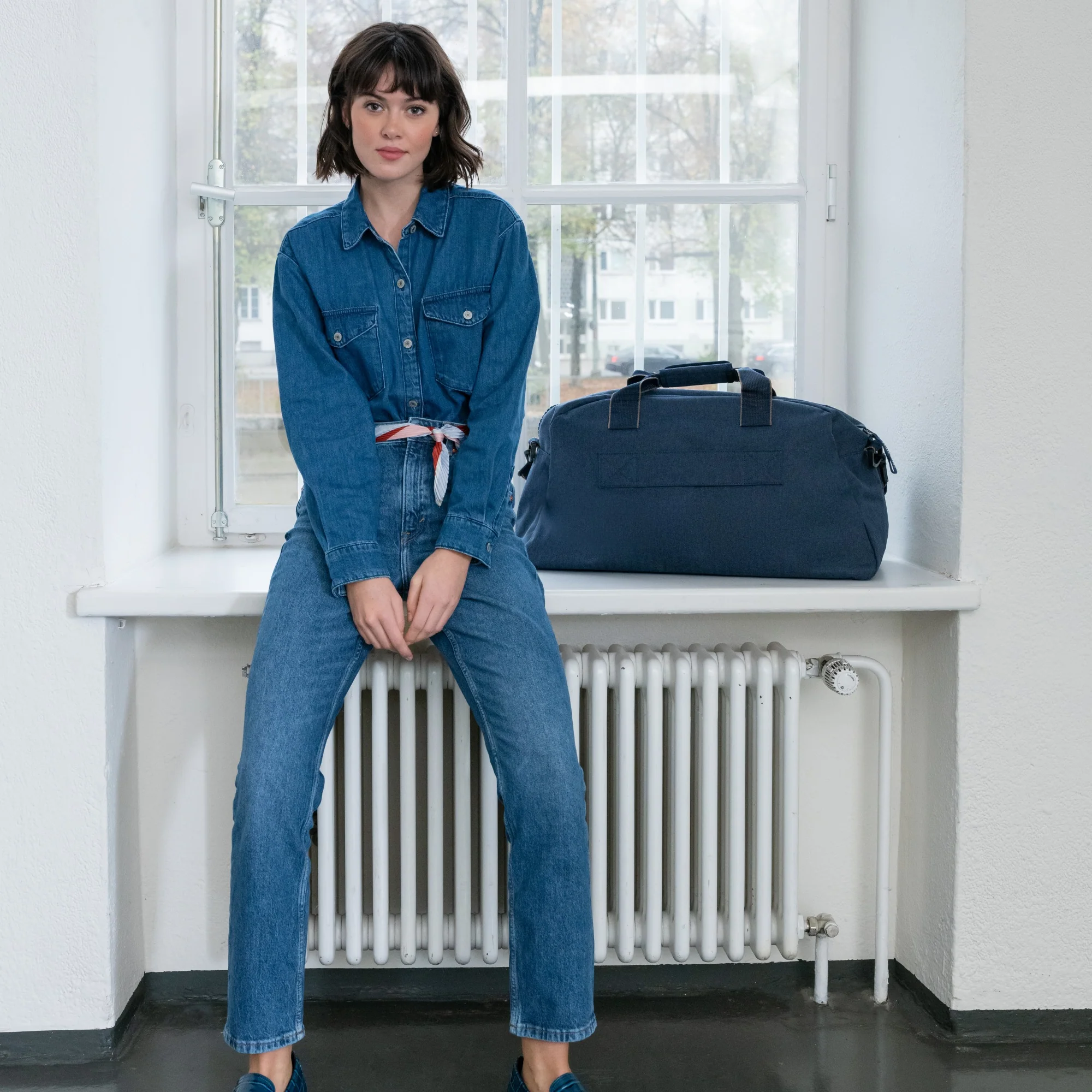 reisenthel travelling overnighter plus - Reisetasche (herringbone dark blue) - Image 7