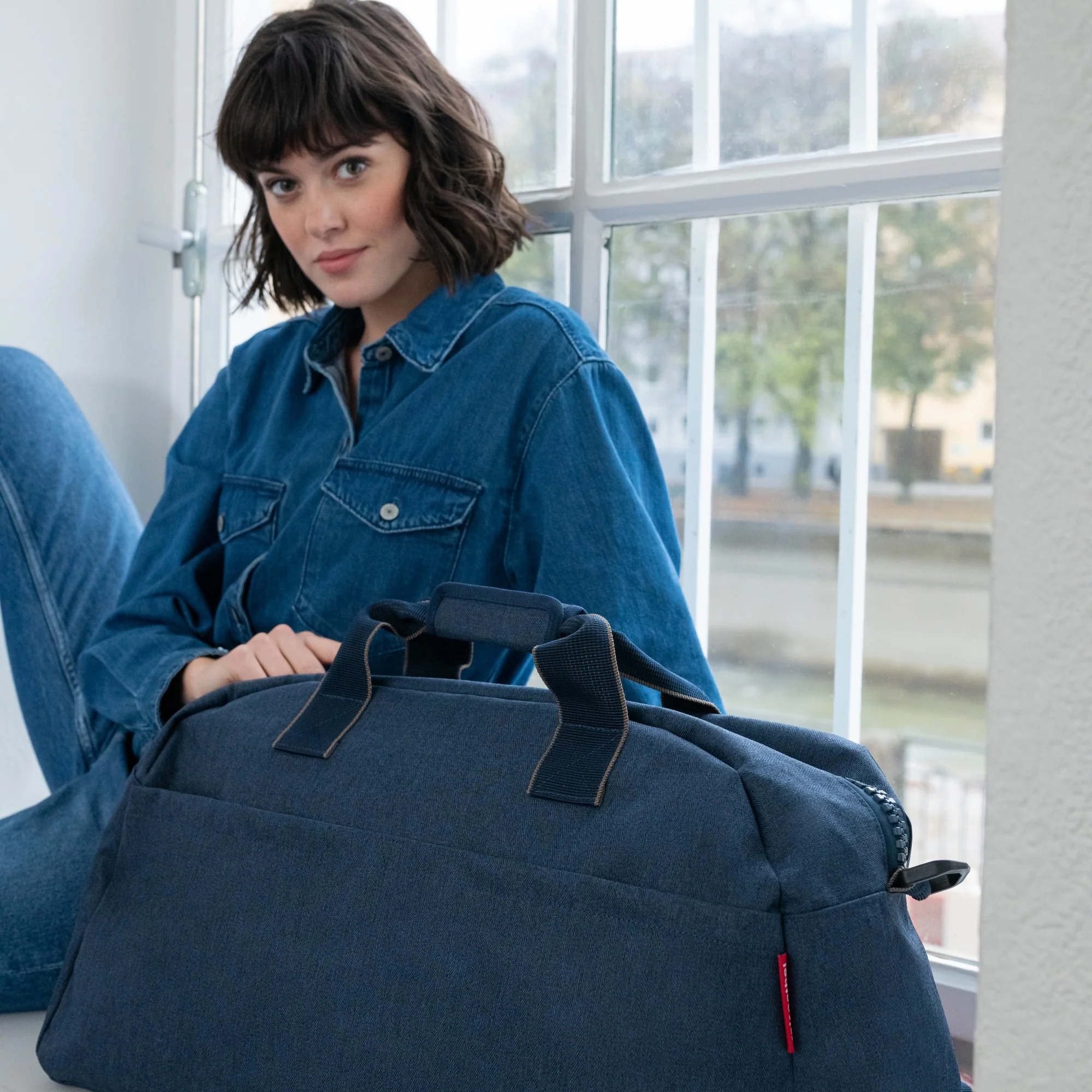 reisenthel travelling overnighter plus - Reisetasche (herringbone dark blue) - Image 8