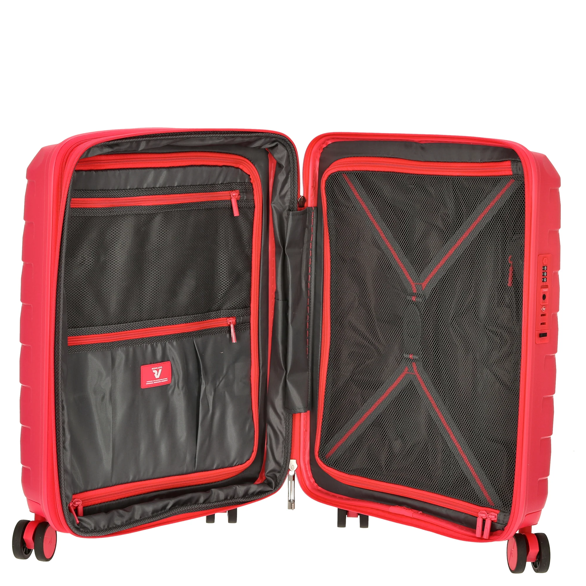 Roncato Skyline - 4-Rollen-Kabinentrolley S 55 cm  erw. USB-Anschluss (ciliegia) - Image 6