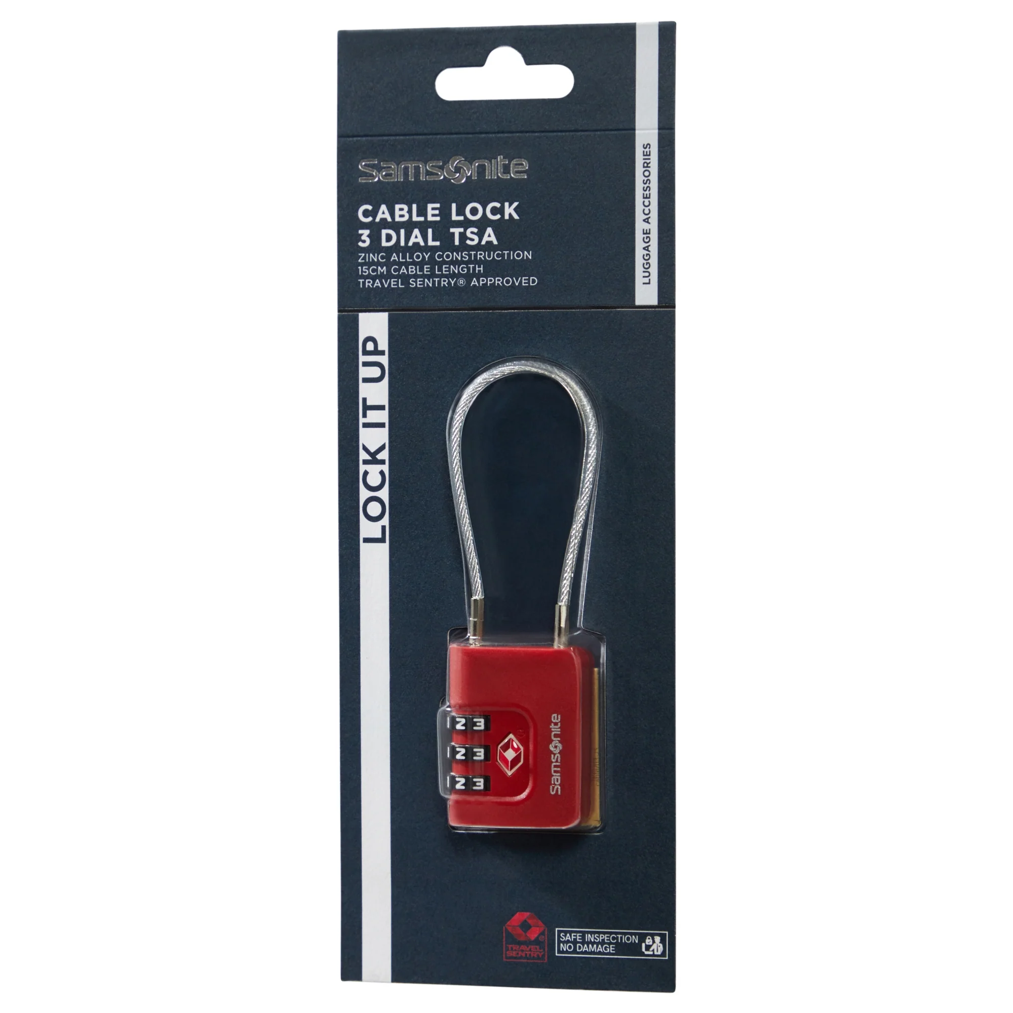 Samsonite TA Revolution Cablelock 3 Dial - Schloss (red) - Image 4