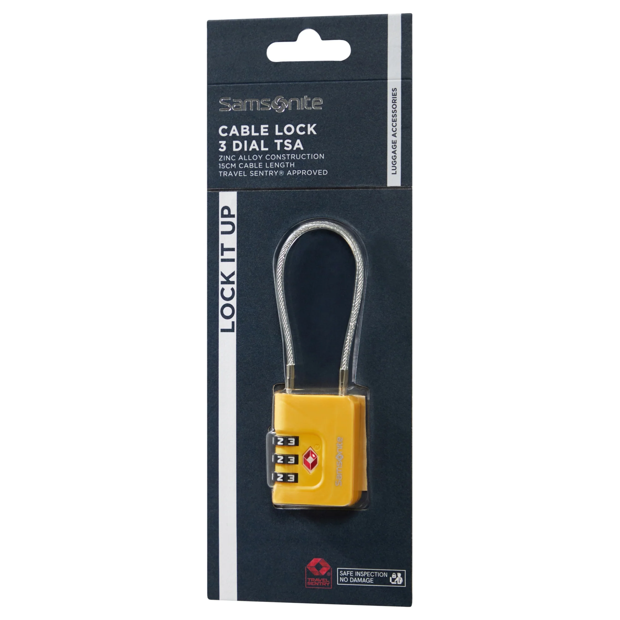 Samsonite TA Revolution Cablelock 3 Dial - Schloss (yellow) - Image 4