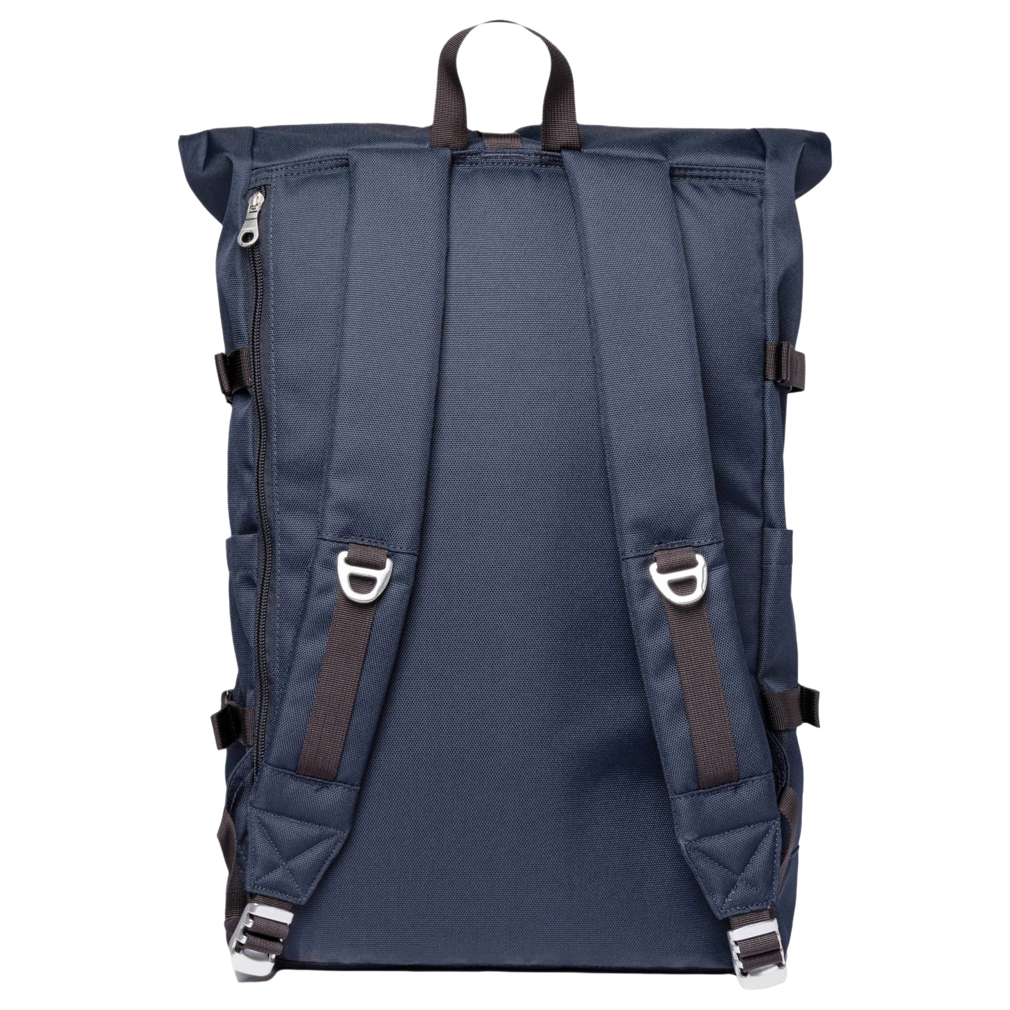 Sandqvist Icon Rolltop - Rucksack L 16" 65 cm erw. (navy with black leather) - Image 3