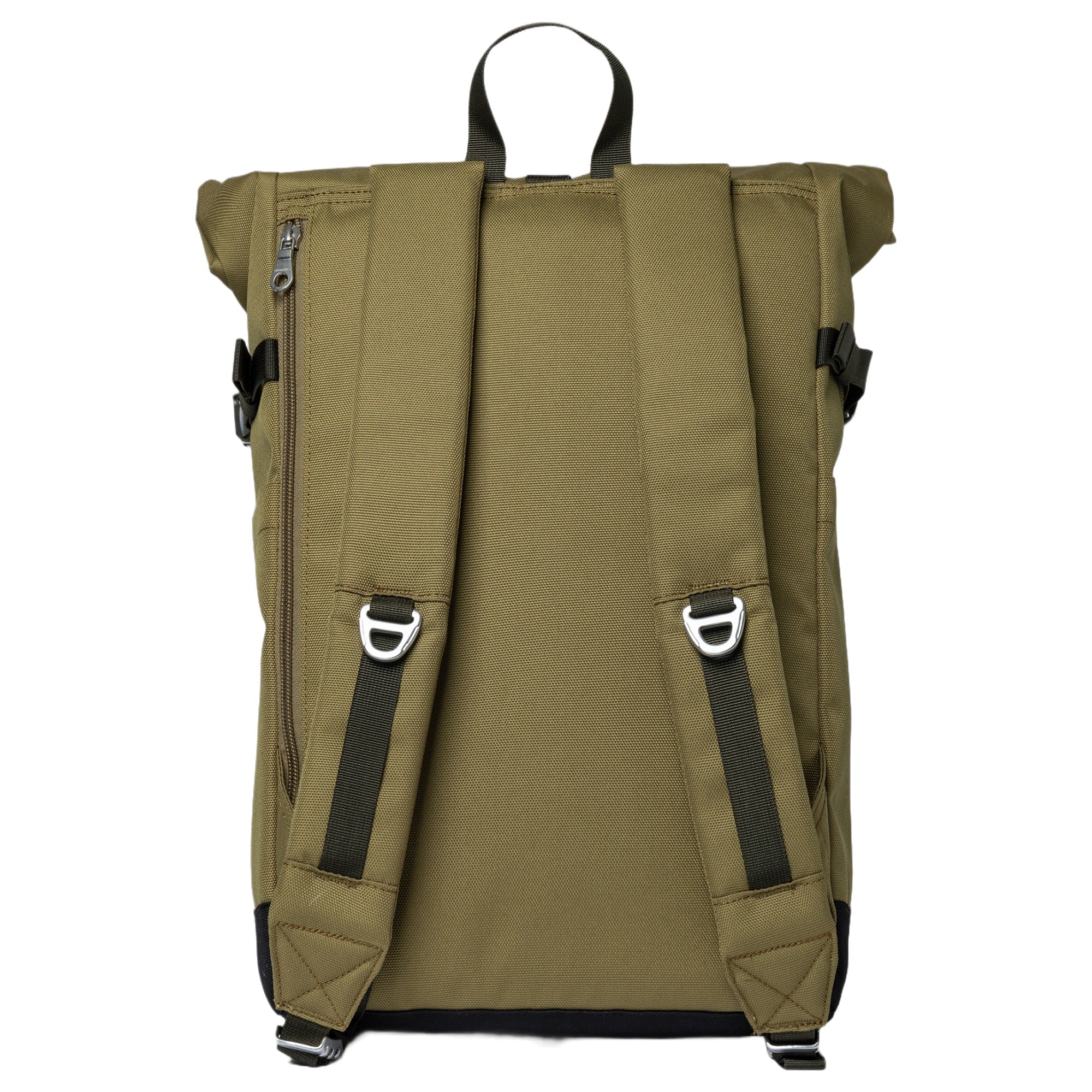 Sandqvist Icon Rolltop - Rucksack M 14" 60 cm (olive drab with black leather) - Image 3