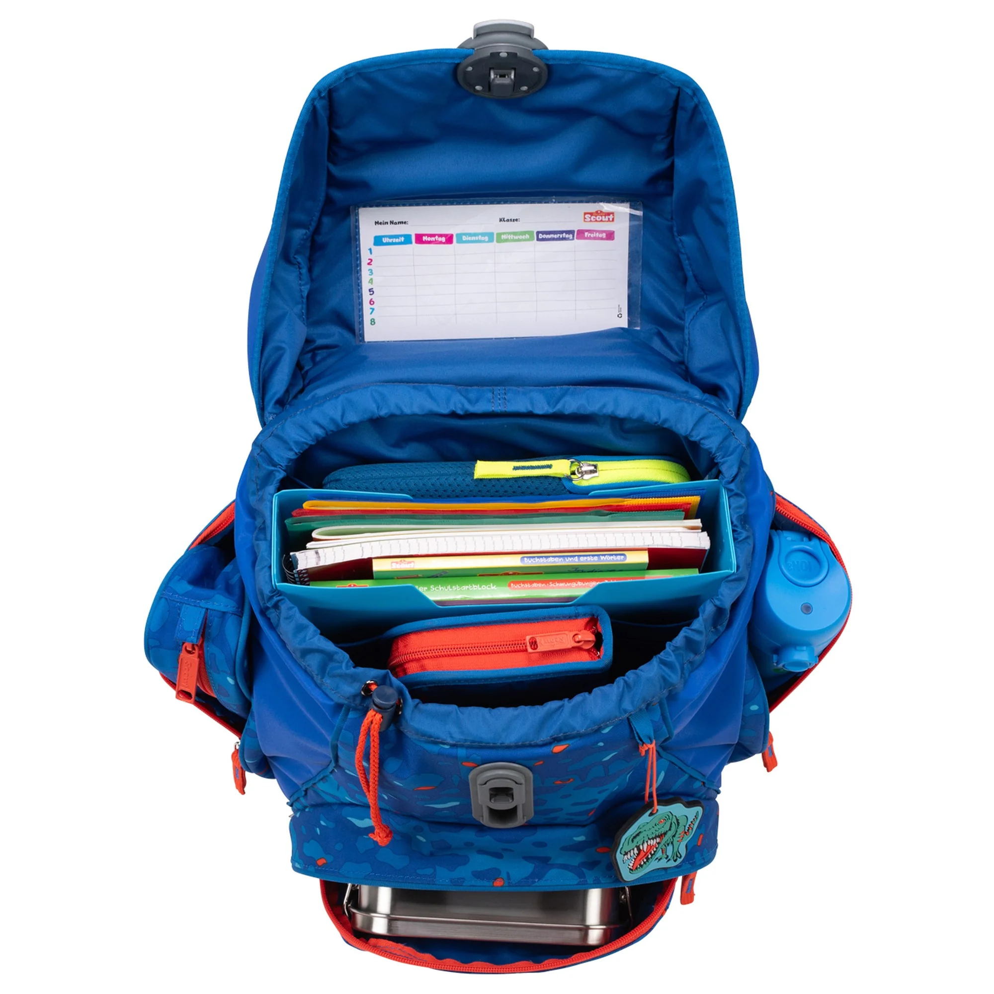Scout Alpha Exklusiv Superflash - Schulranzen Set 4tlg. (Blue Dino) - Image 6