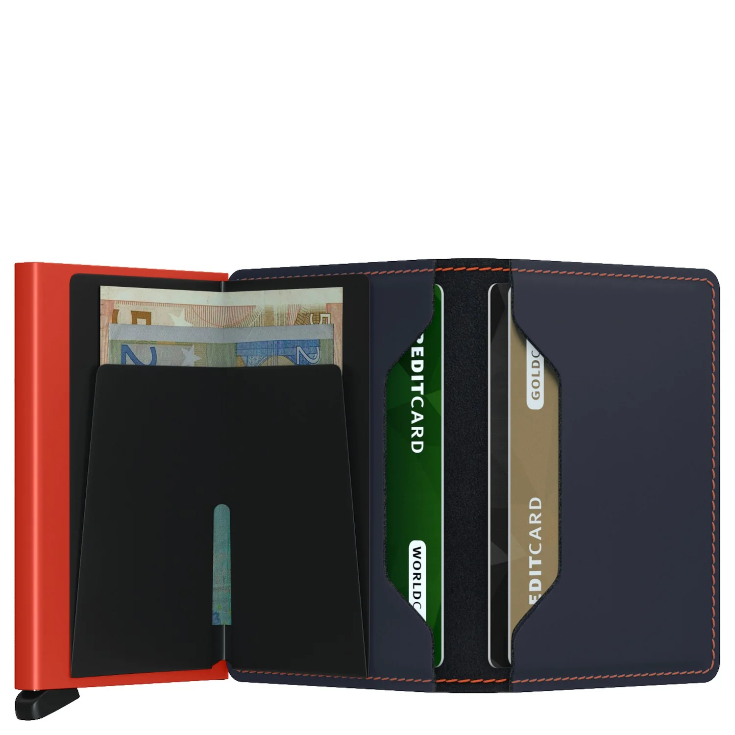 Secrid Matte Slimwallet - Geldbörse RFID 6.8 cm (night blue-orange) - Image 4