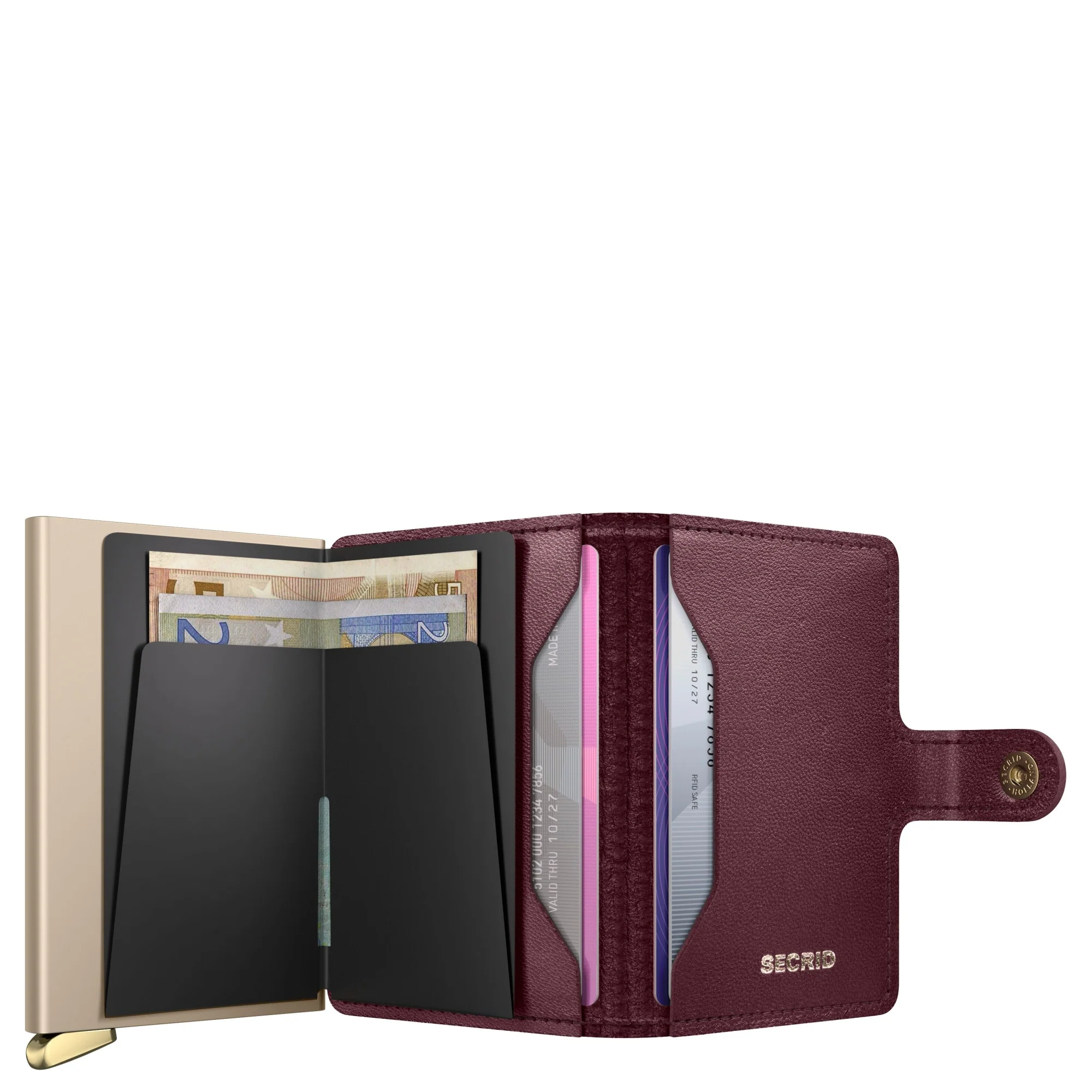 Secrid Miniwallet Emboss Diamond - Kreditkartenetui 6cc 10.2 cm RFID (bordeaux+) - Image 6