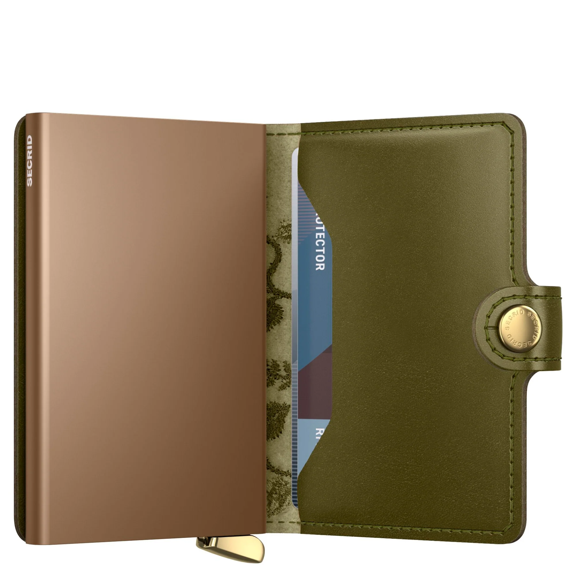 Secrid Miniwallet Stitch Floral - Kreditkartenetui 6cc 10.2 cm RFID (olive+) - Image 5