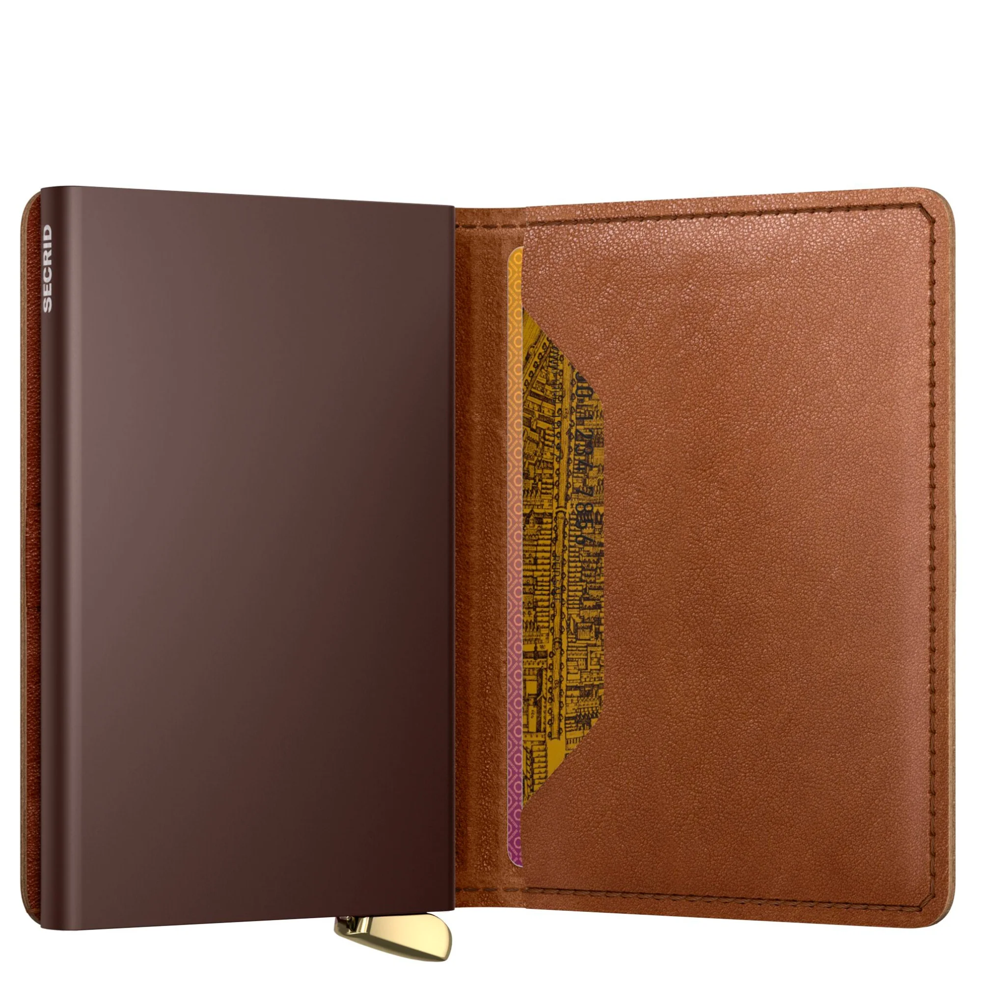 Secrid Slimwallet Emboss Lines - Kreditkartenetui 6cc 10.2 cm RFID (cognac+) - Image 5