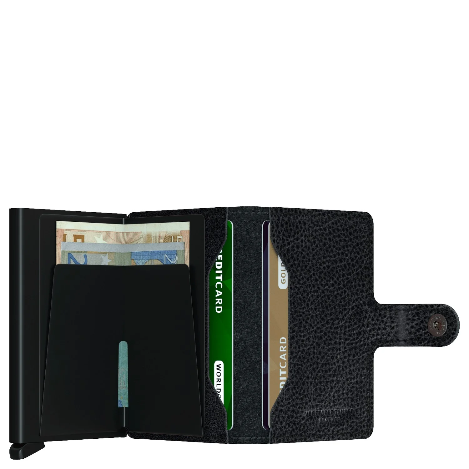 Secrid Vegetable Tanned Miniwallet - Geldbörse RFID 6.5 cm (black-black) - Image 2