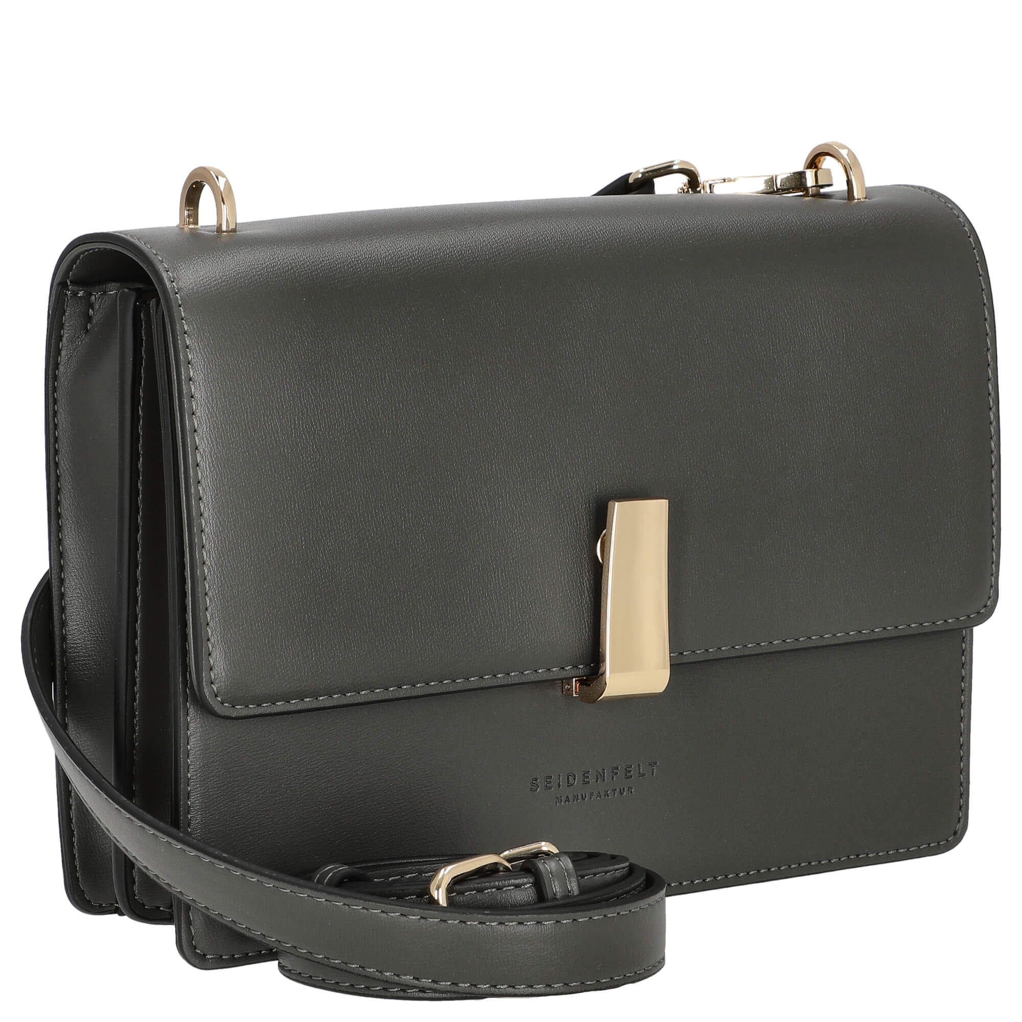 Seidenfelt Flen Crossbody - Umhängetasche 22 cm (antracite/gold) - Image 5