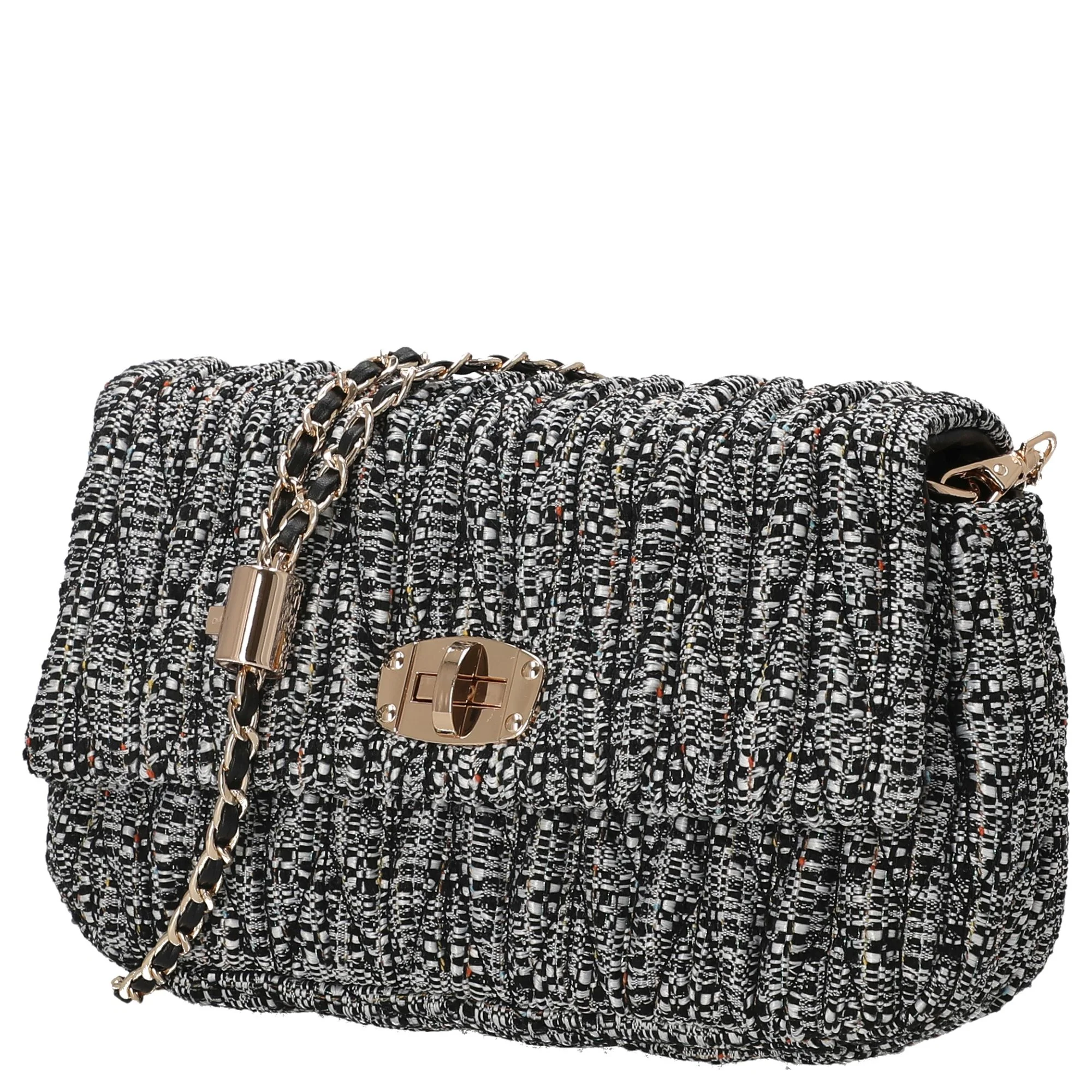 Seidenfelt Floro - Umhängetasche 24 cm (black&white) - Image 2