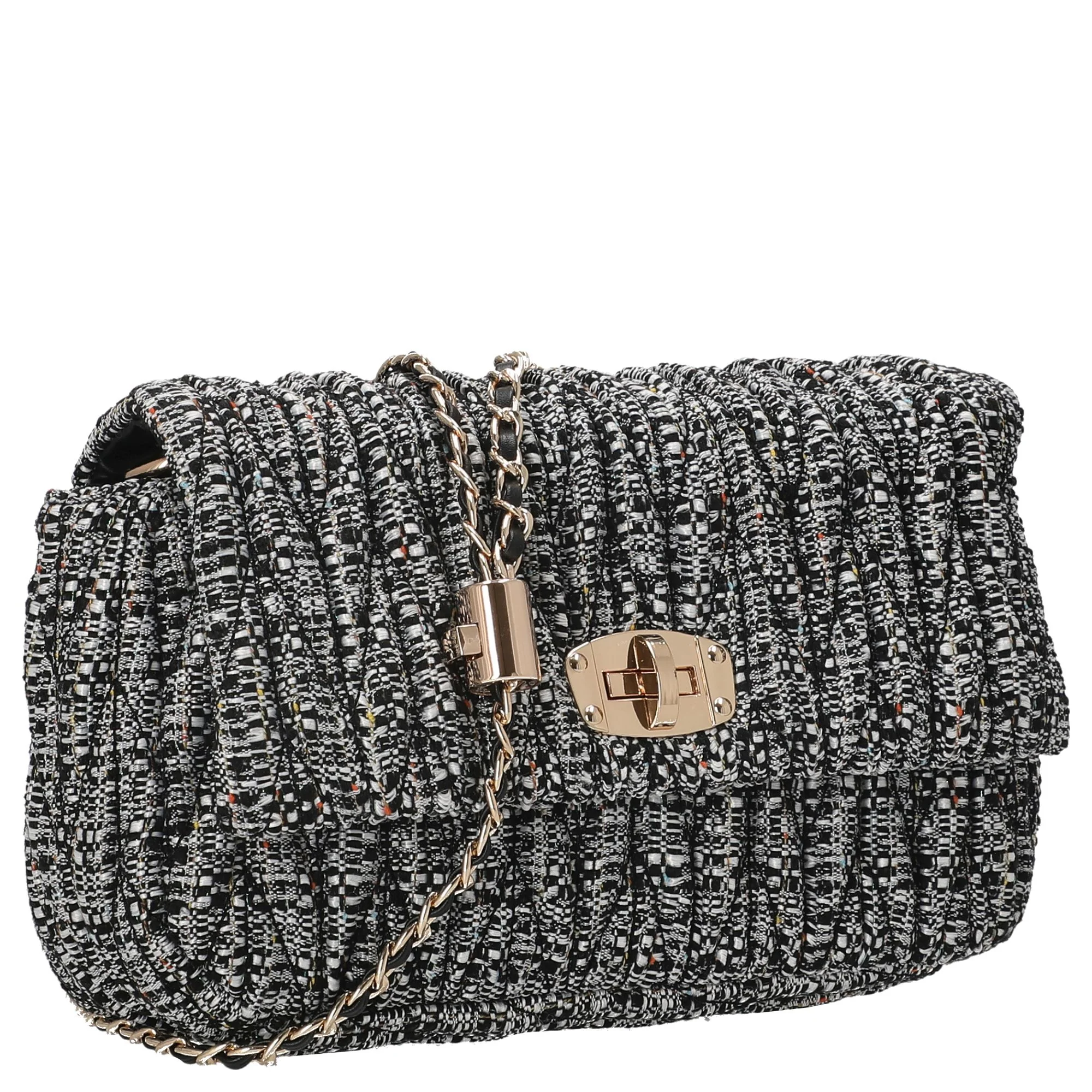 Seidenfelt Floro - Umhängetasche 24 cm (black&white) - Image 5