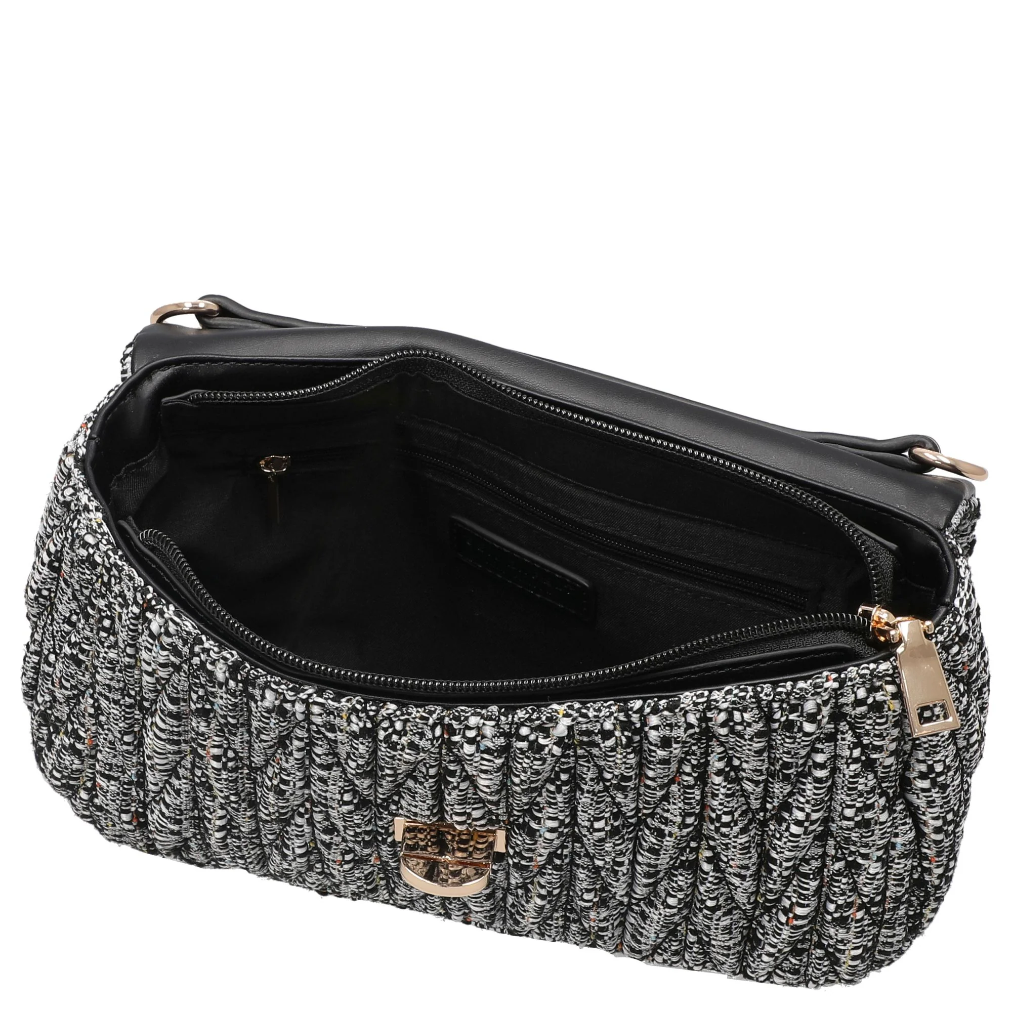 Seidenfelt Floro - Umhängetasche 24 cm (black&white) - Image 6