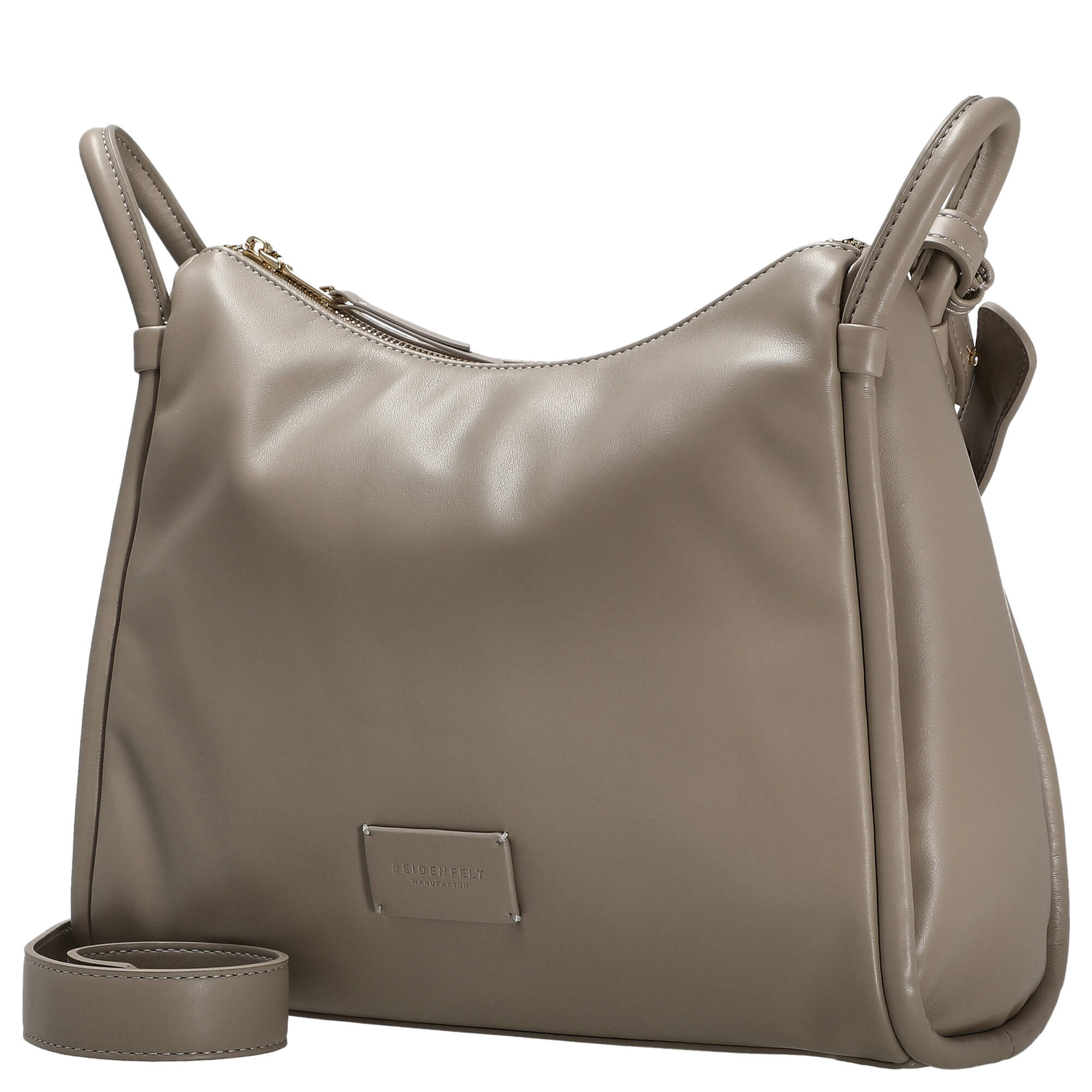 Seidenfelt Kaavi - Umhängetasche 30 cm (smooth taupe/gold) - Image 2