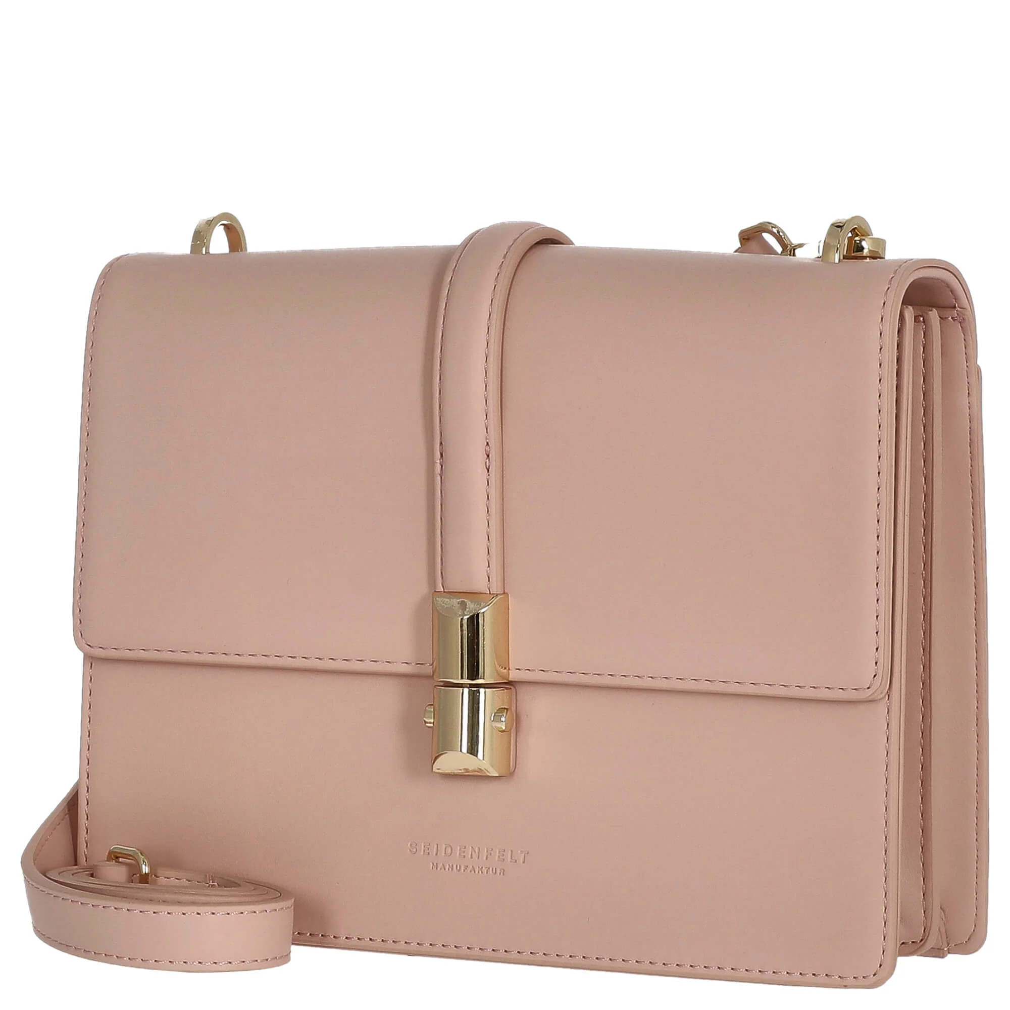 Seidenfelt Lilla Ro Boxy - Umhängetasche 24 cm (powder pink/gold) - Image 2