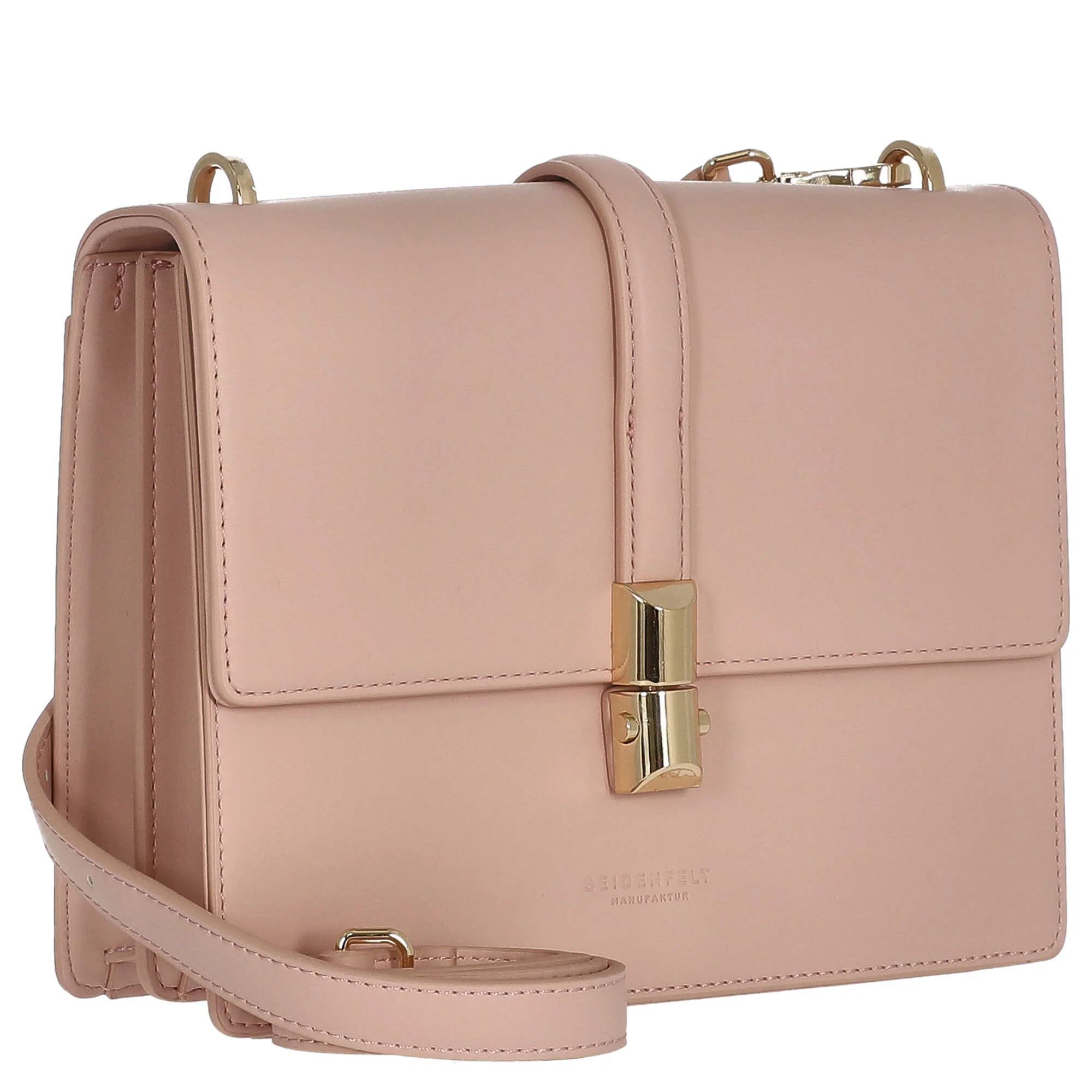Seidenfelt Lilla Ro Boxy - Umhängetasche 24 cm (powder pink/gold) - Image 5