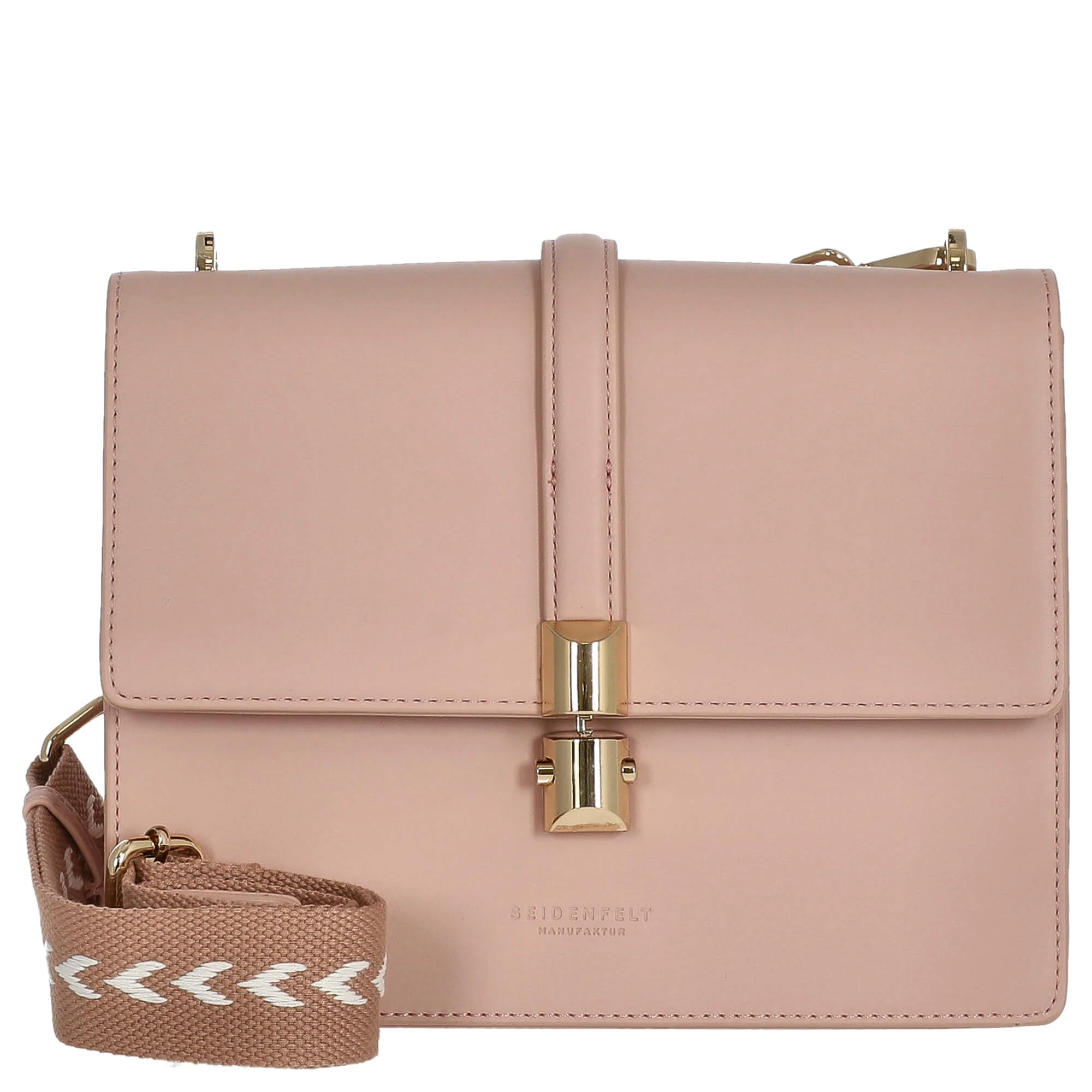 Seidenfelt Lilla Ro Boxy - Umhängetasche 24 cm (powder pink/gold) - Image 6