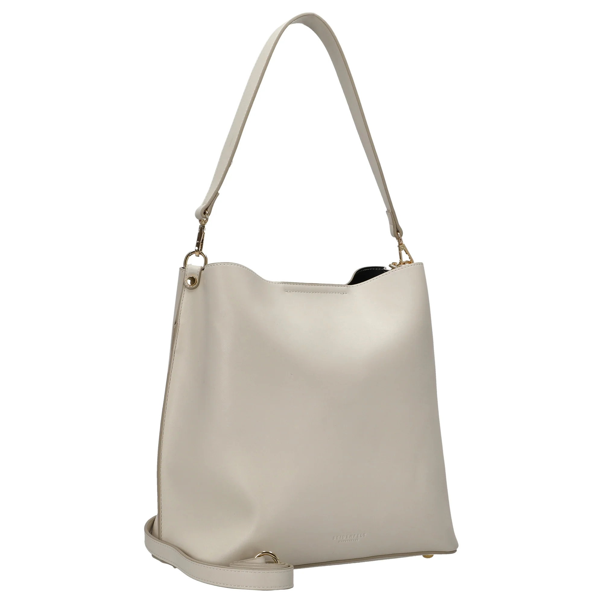 Seidenfelt Lilla Ro Midi Hobo - Schultertasche 30 cm (cream) - Image 5