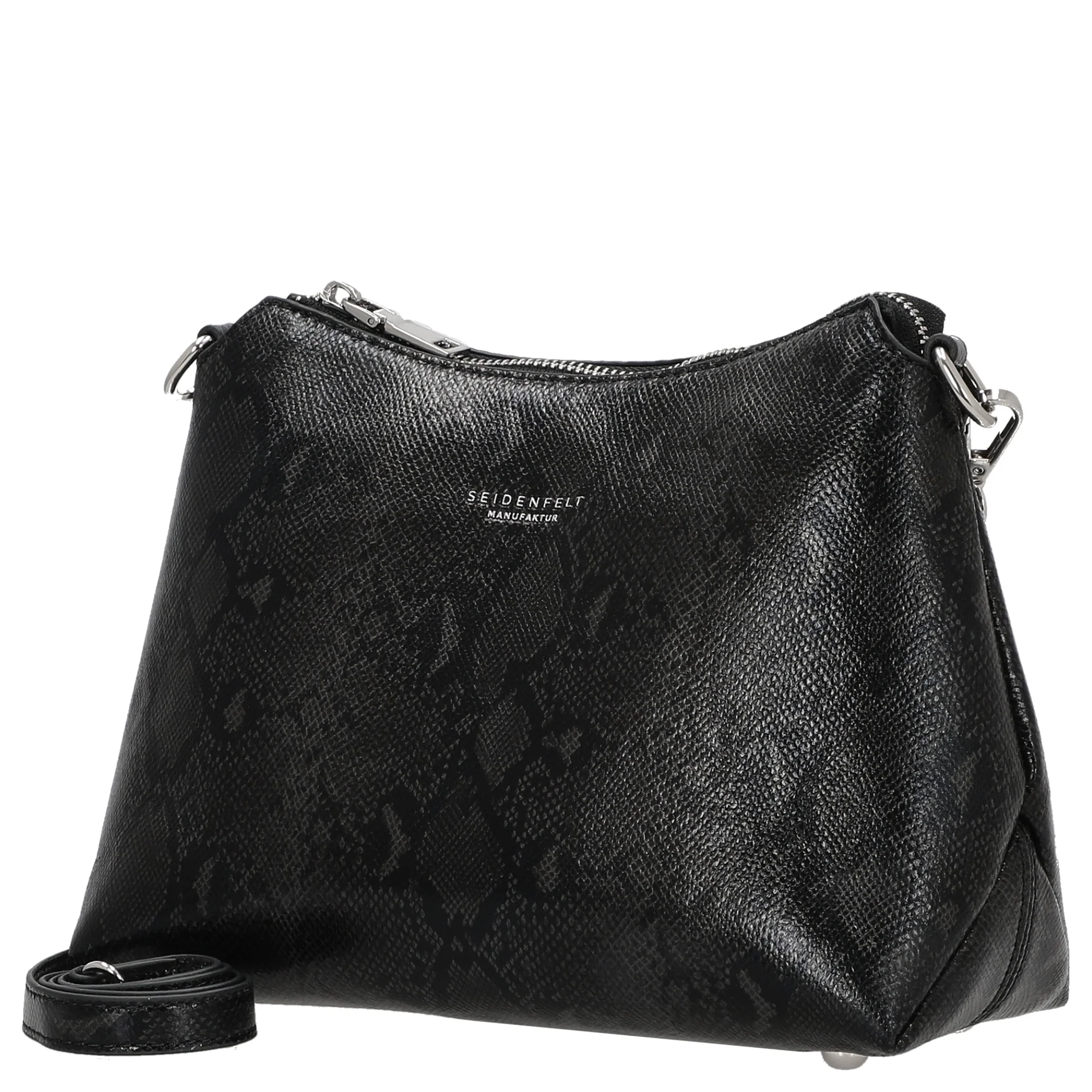 Seidenfelt Lilleby Midi - Umhängetasche 24.5 cm (reptile black) - Image 2