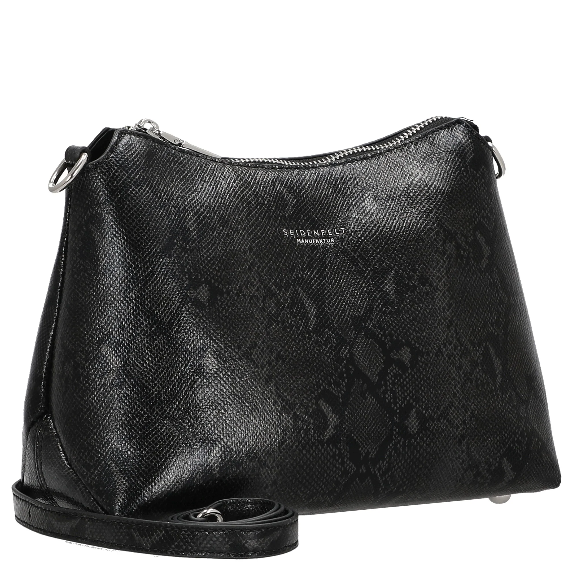 Seidenfelt Lilleby Midi - Umhängetasche 24.5 cm (reptile black) - Image 5