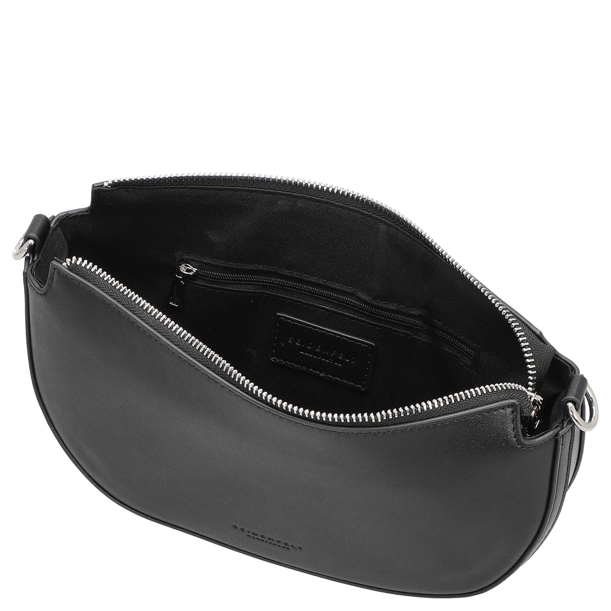 Seidenfelt Melbu Halfmoon - Schultertasche 28 cm (black) - Image 6
