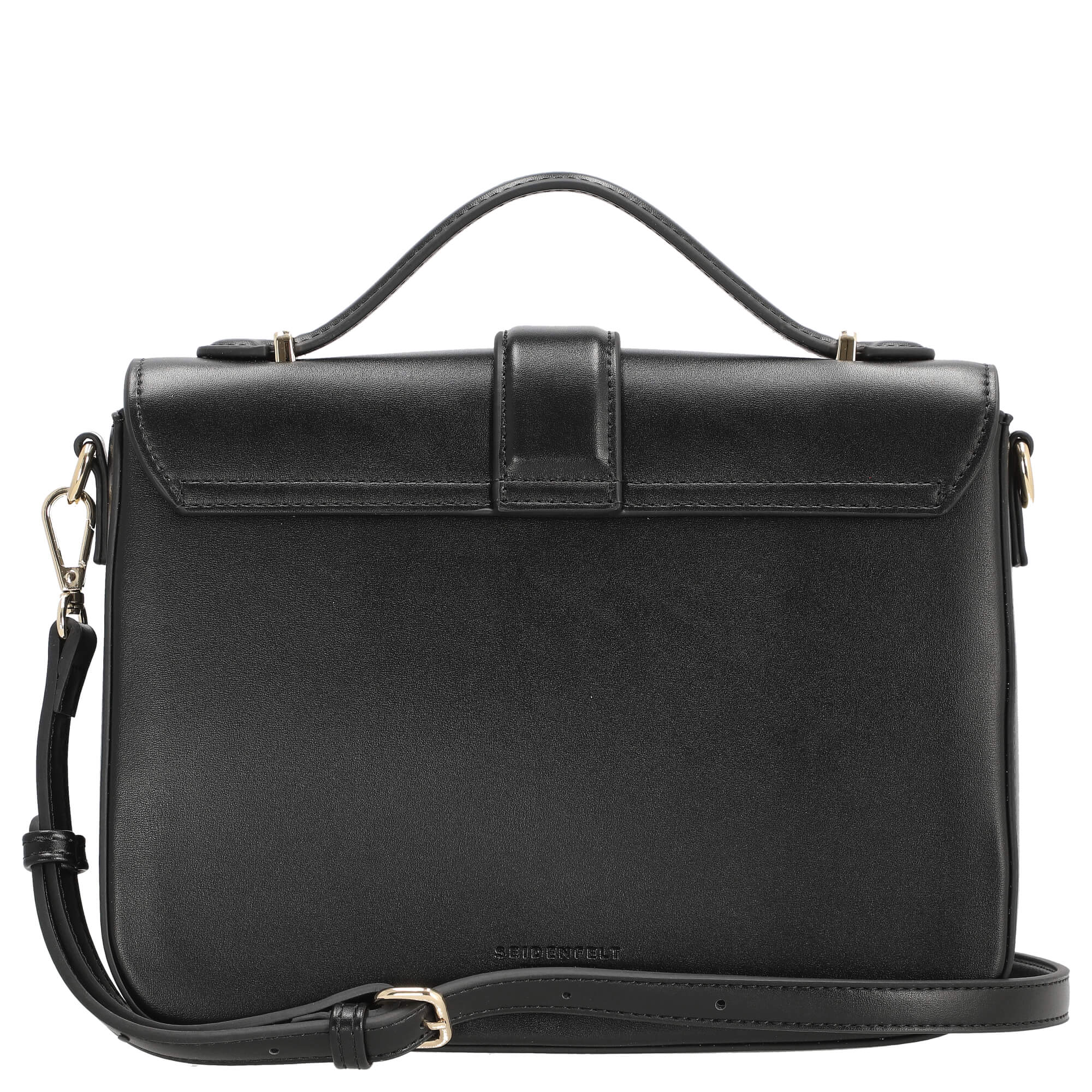 Seidenfelt Nellim - Henkeltasche 25.5 cm (black/gold) - Image 4